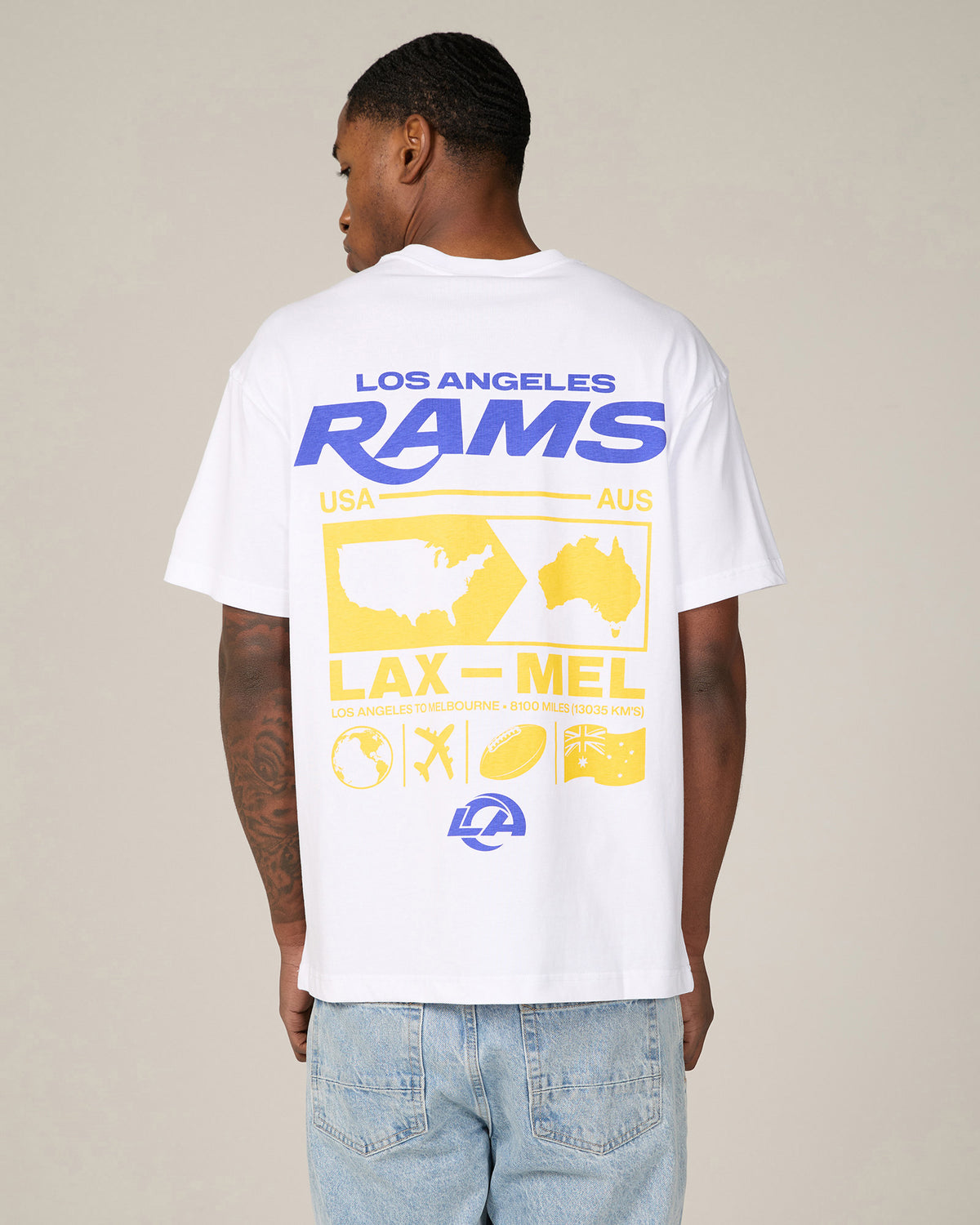 Los Angeles Rams NFL Melbourne 2026 Kangaroo Flag White