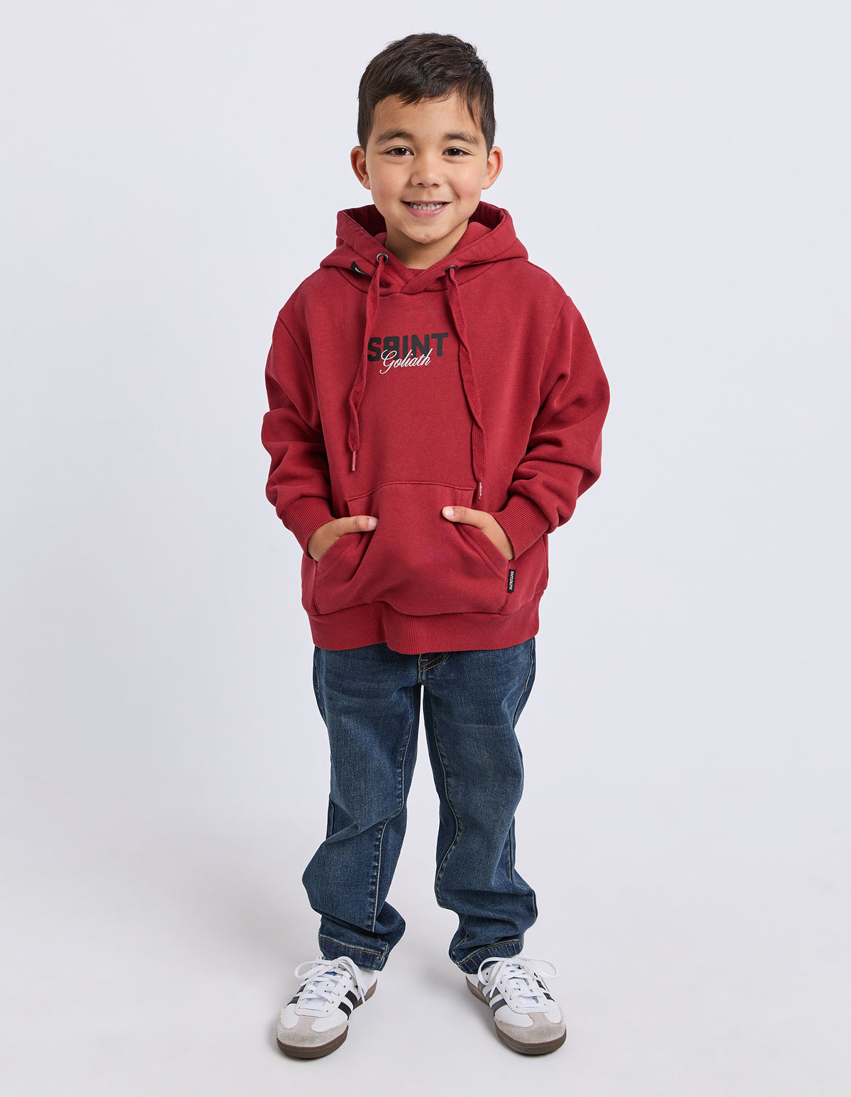 Kids Upside Hoodie Red