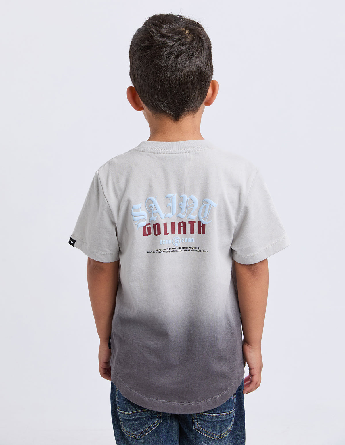 Kids Two Tone Tee Charcoal