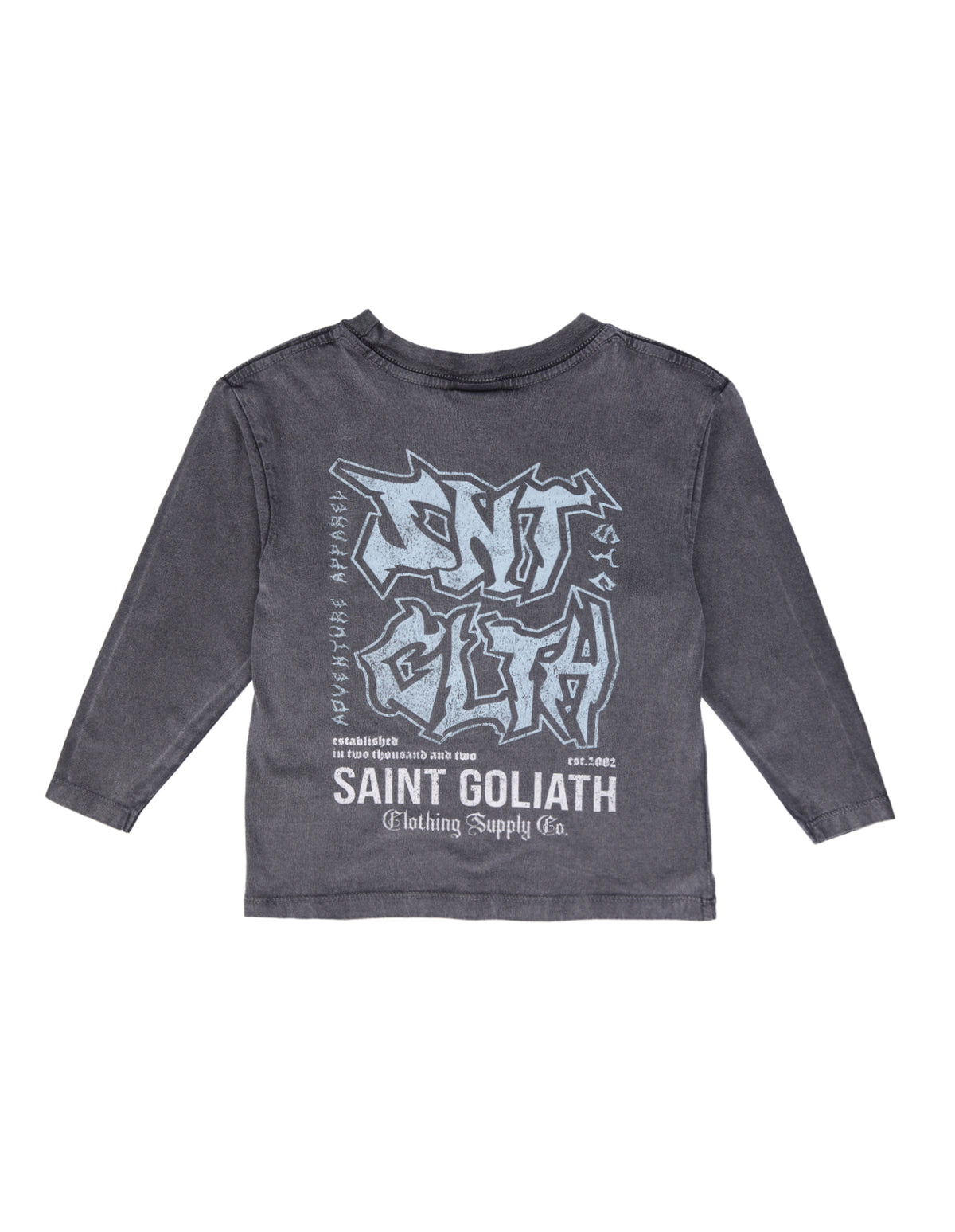 Kids Established Long Sleeve Tee Washed Black