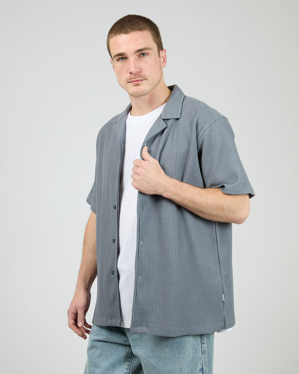 Session Waffle Shirt Steel