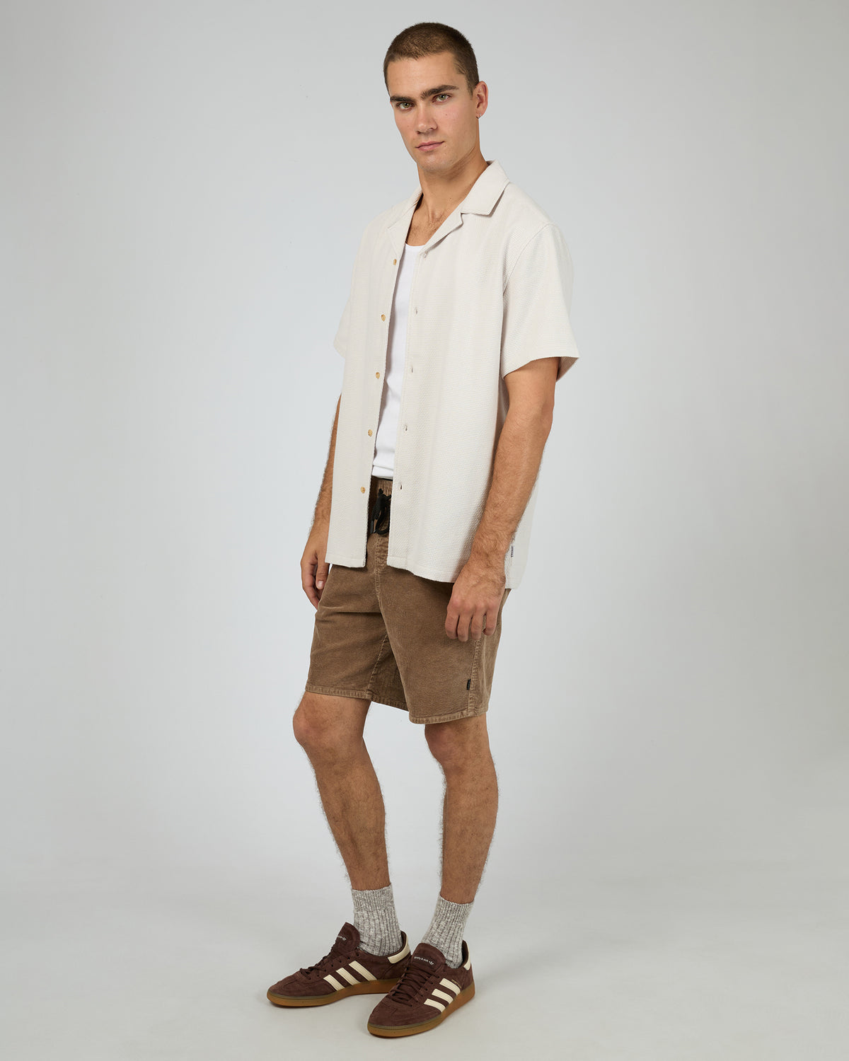 Vacay Textured Short Sleeve Shirt Natural