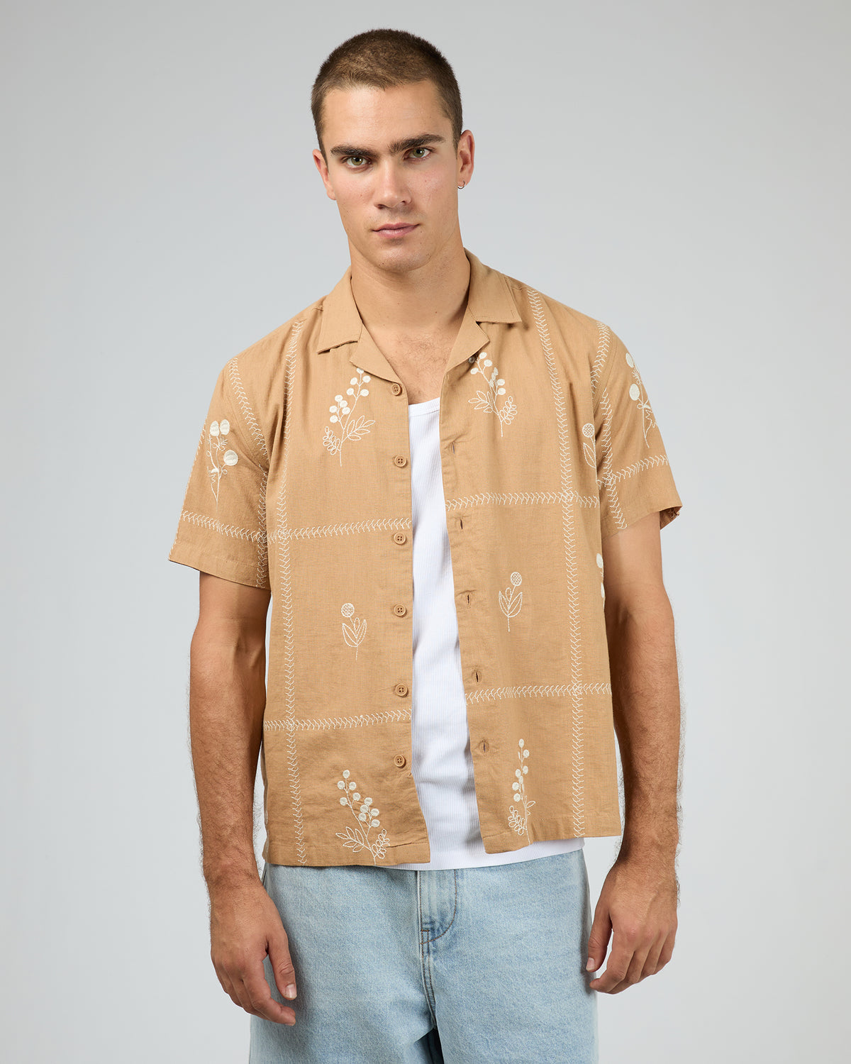Plains Short Sleeve Shirt Tan