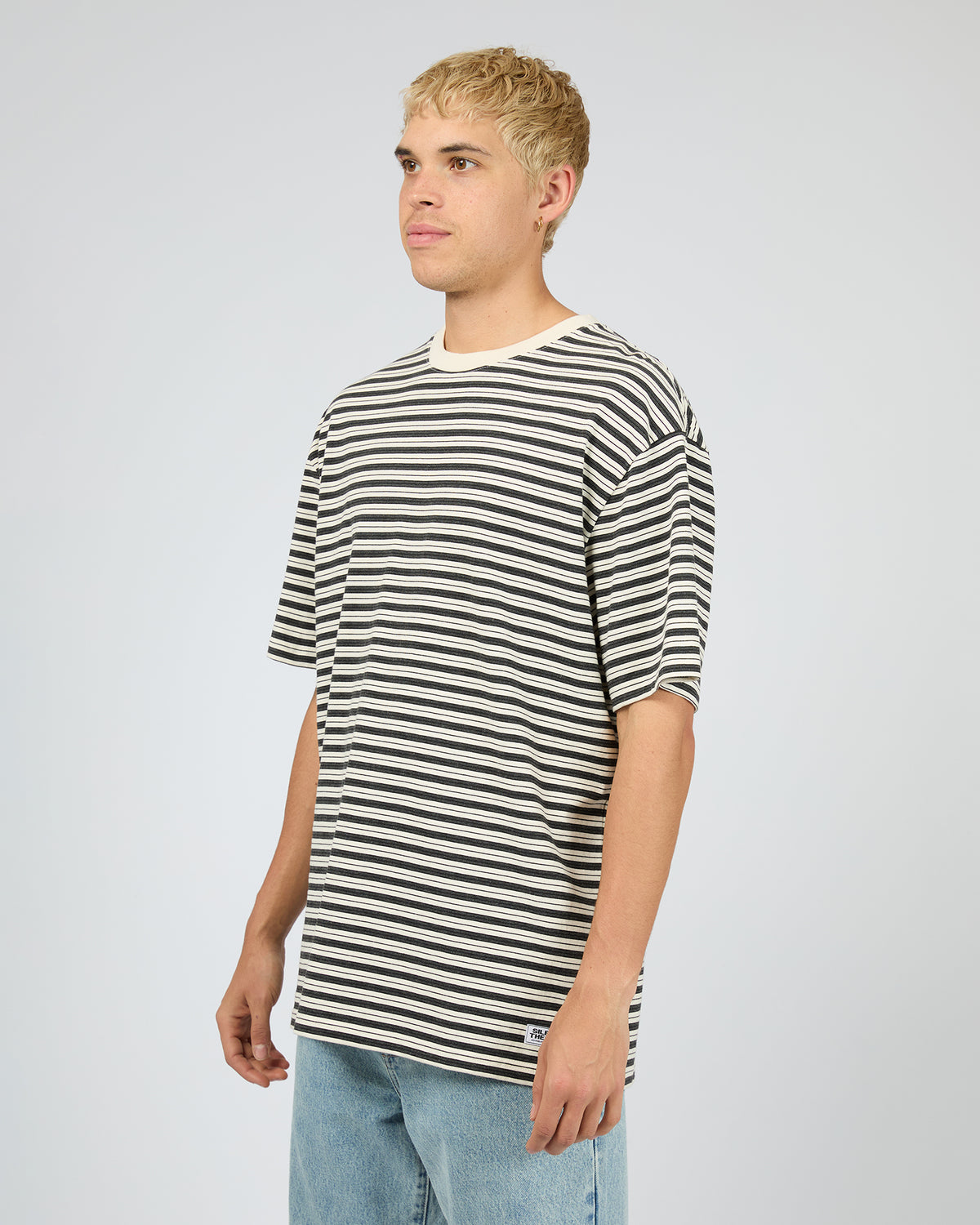 Staple Stripe Tee White