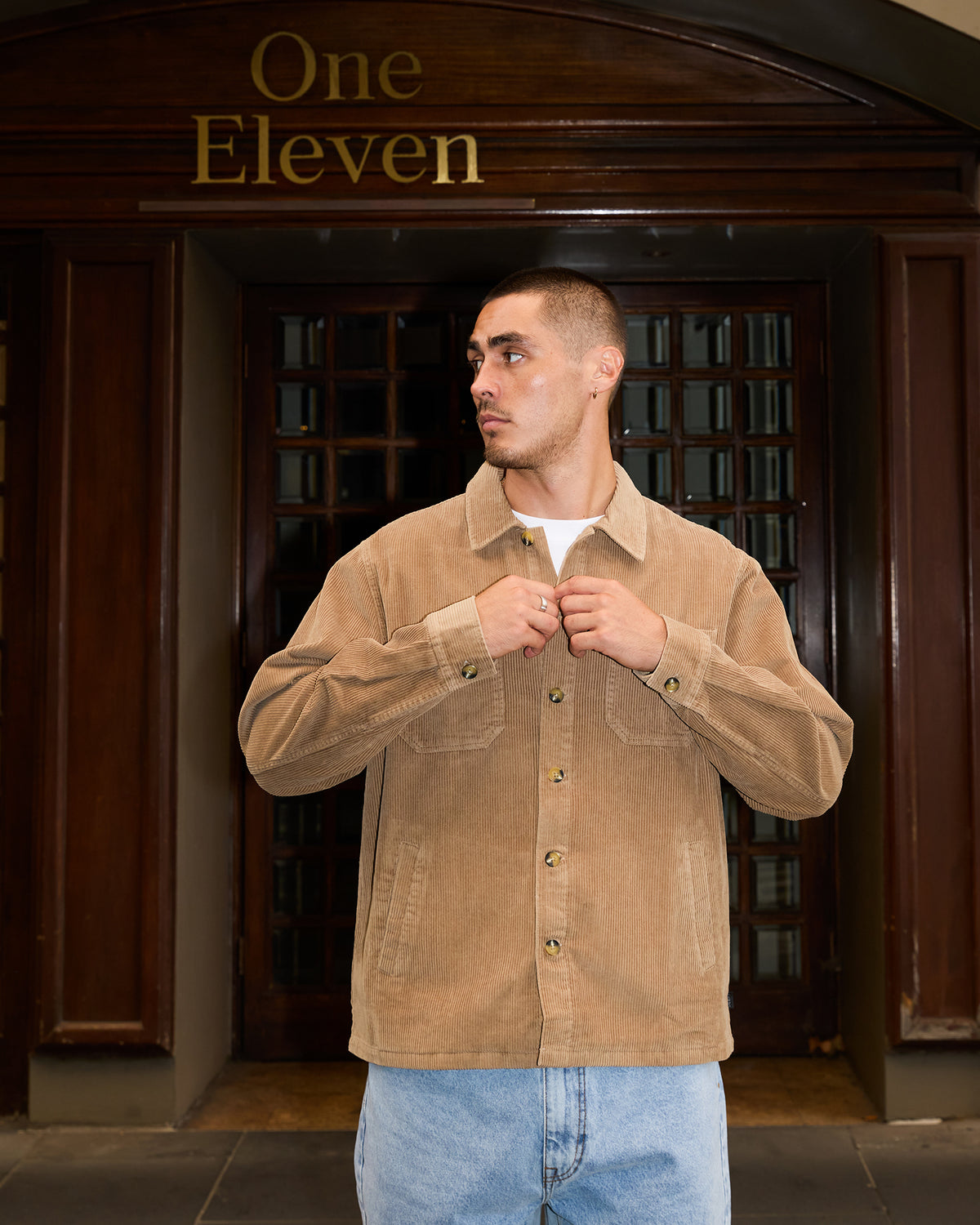 Jameson Cord Shirt Tan