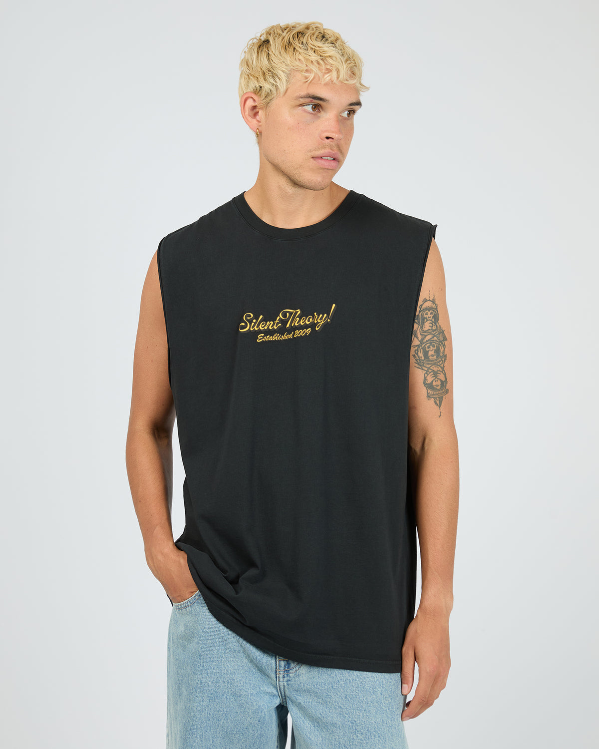 Pull Up A Chair Muscle Washed Black