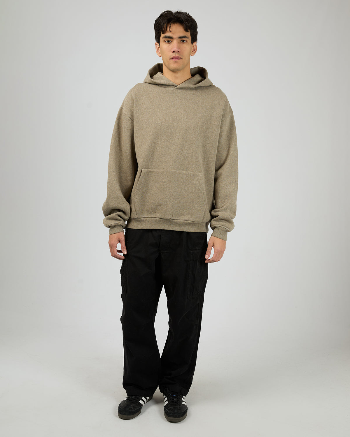 Box Hoodie Brown Marle