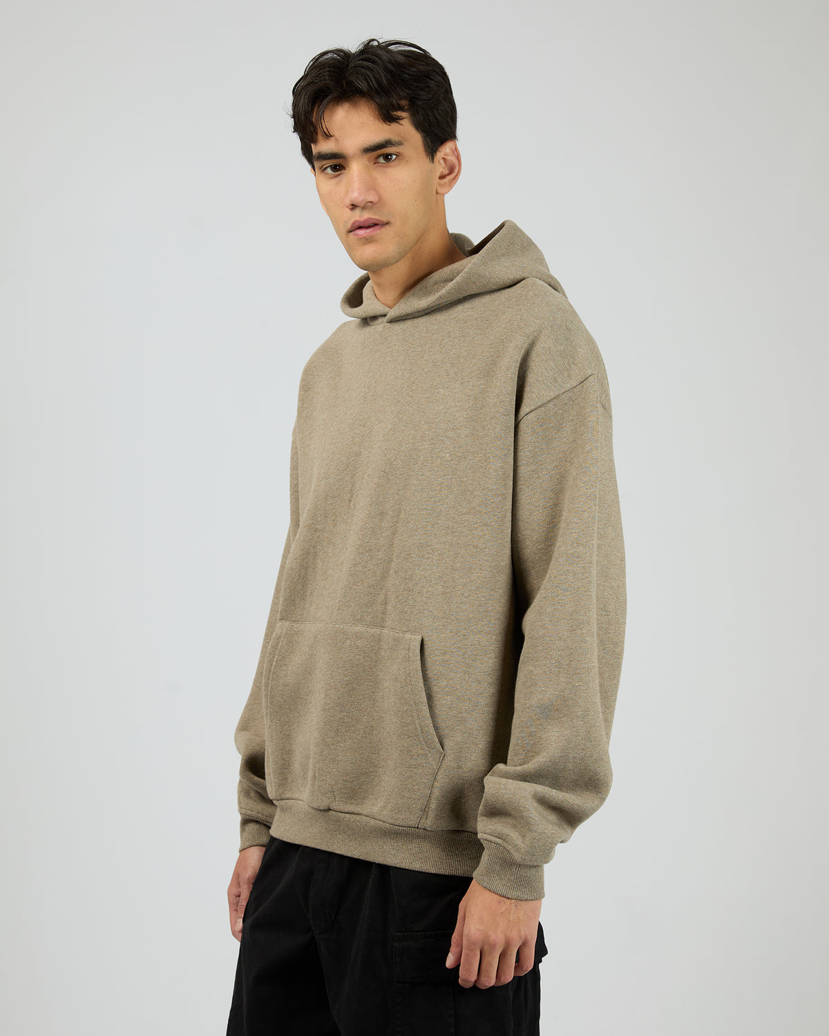 Box Hoodie Brown Marle