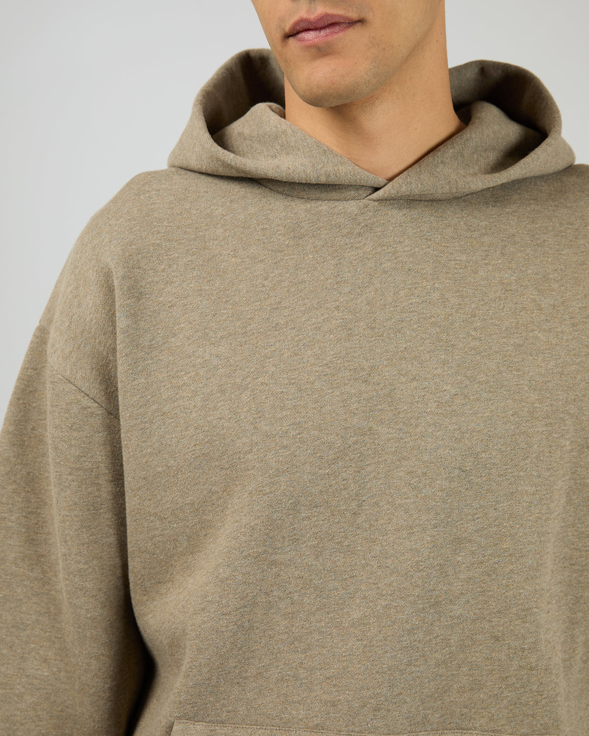 Box Hoodie Brown Marle