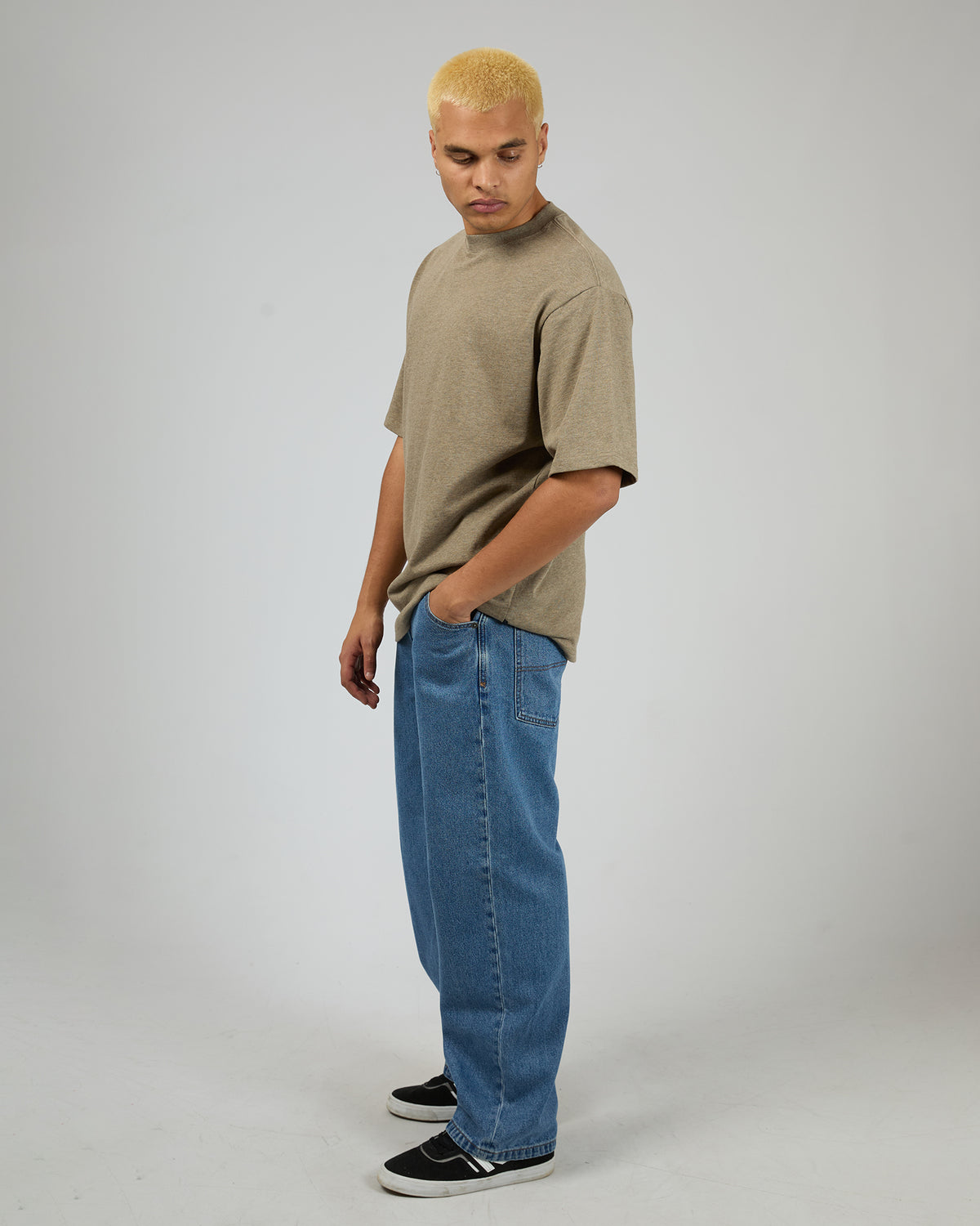 Heavy Weight Tee Brown Marle