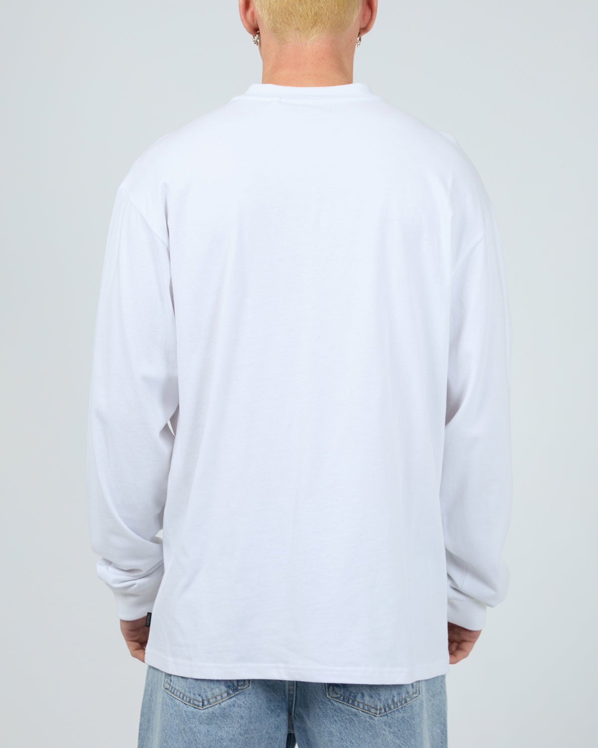 Henley Long Sleeve Top White