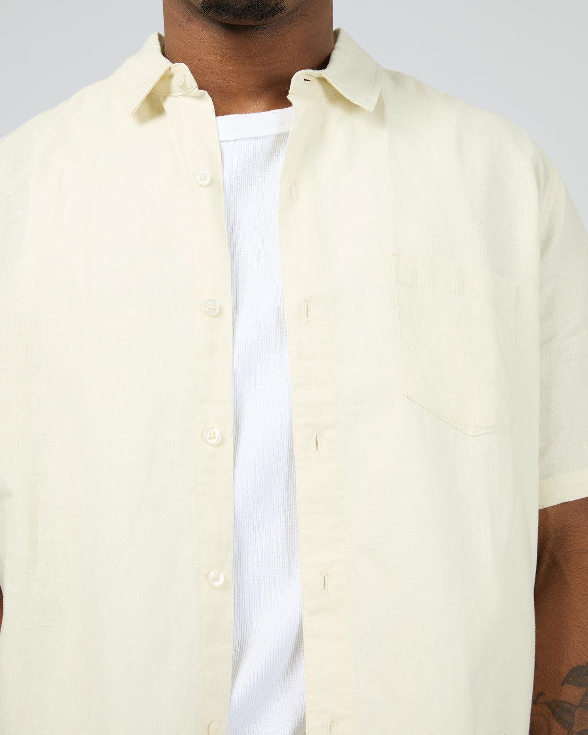 Linen Short Sleeve Shirt II Yellow