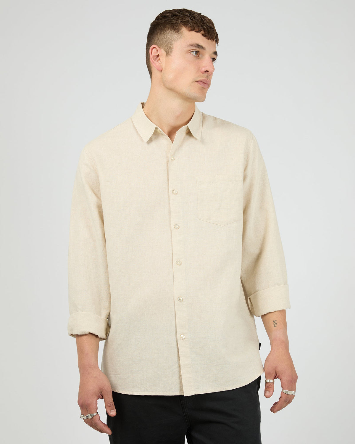 Linen Long Sleeve Shirt II Natural