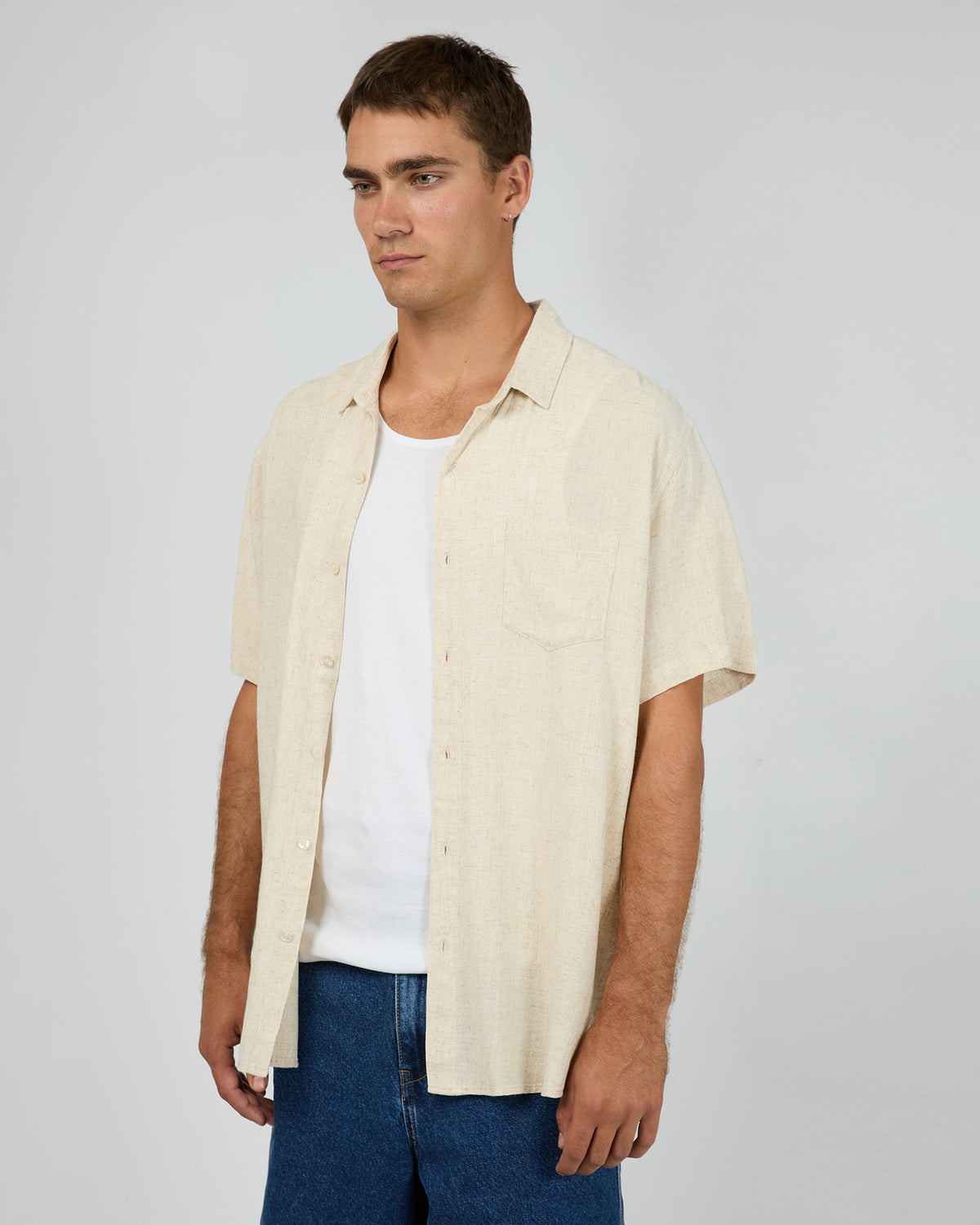 Textured Linen Shirt Natural