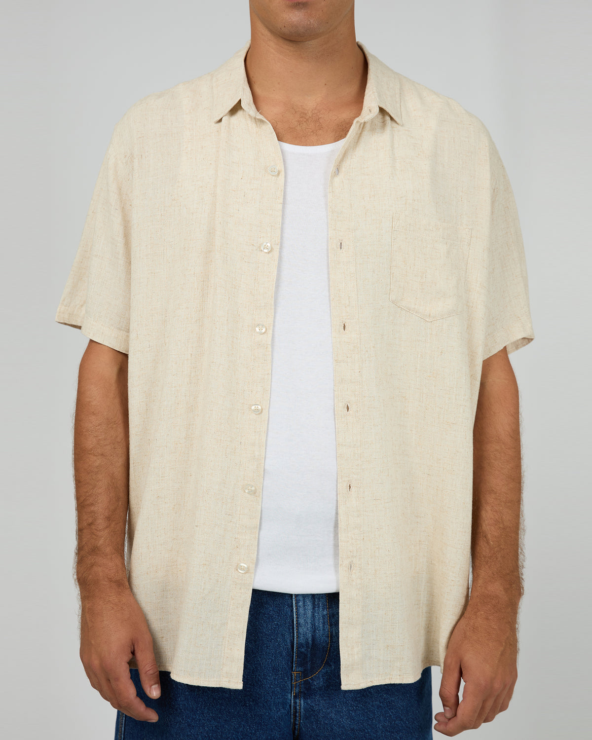 Textured Linen Shirt Natural