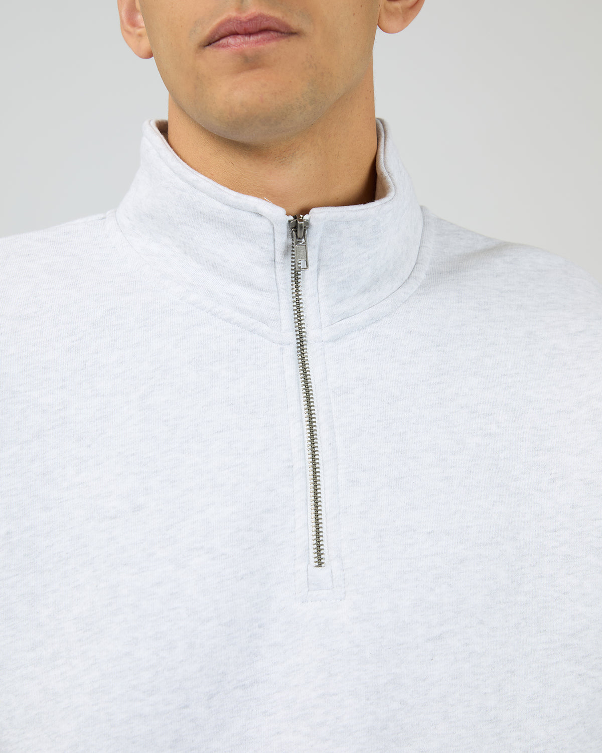Quarter Zip Jumper Grey Marle