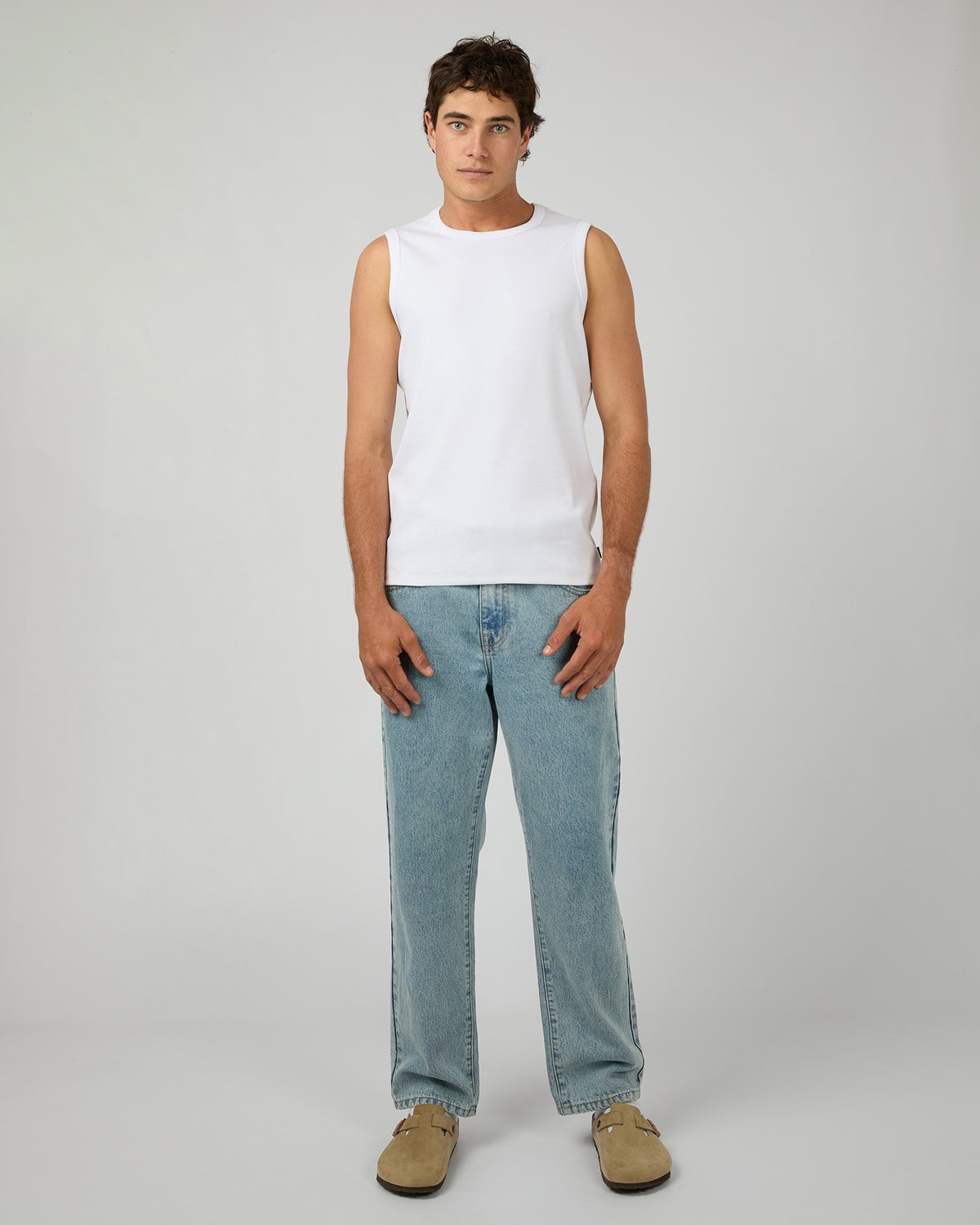 Fitted Rib Tank White
