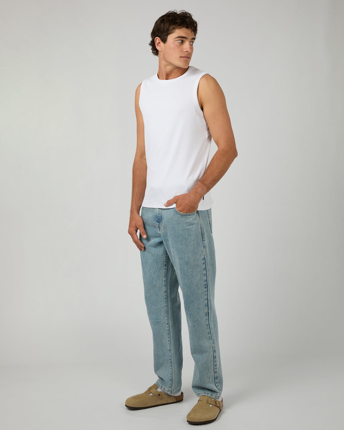 Fitted Rib Tank White