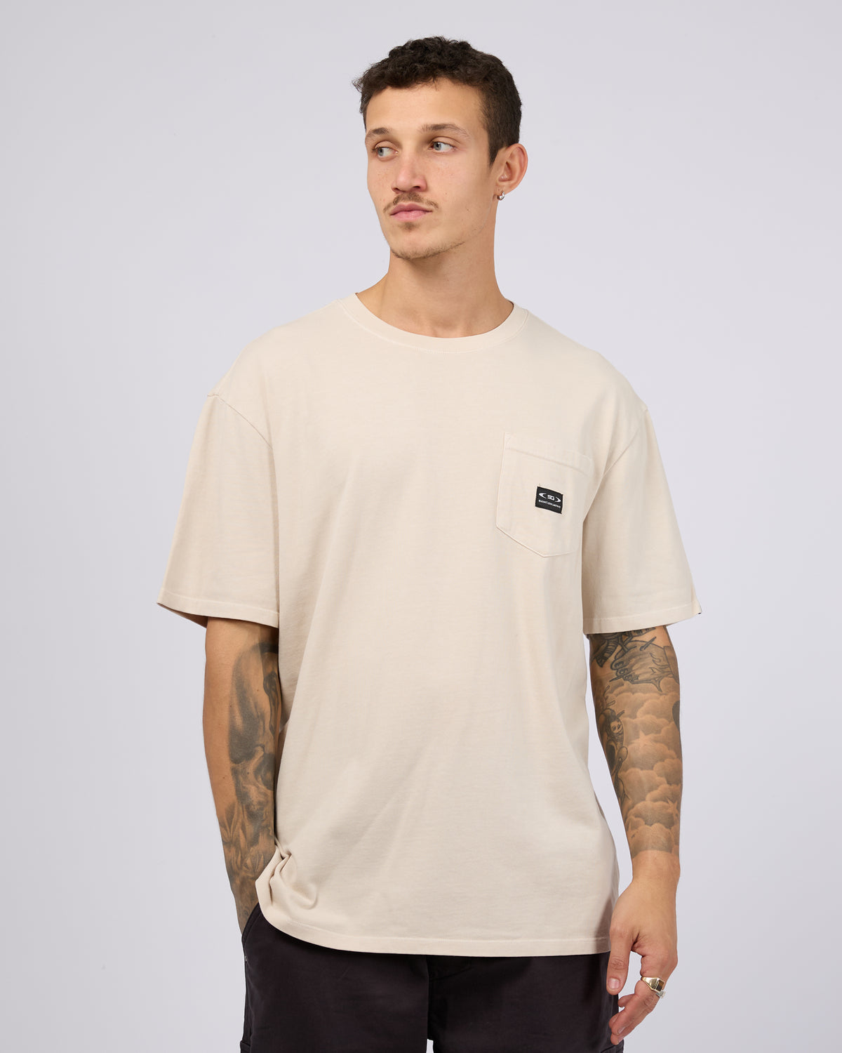 Sg Pocket Tee Stone