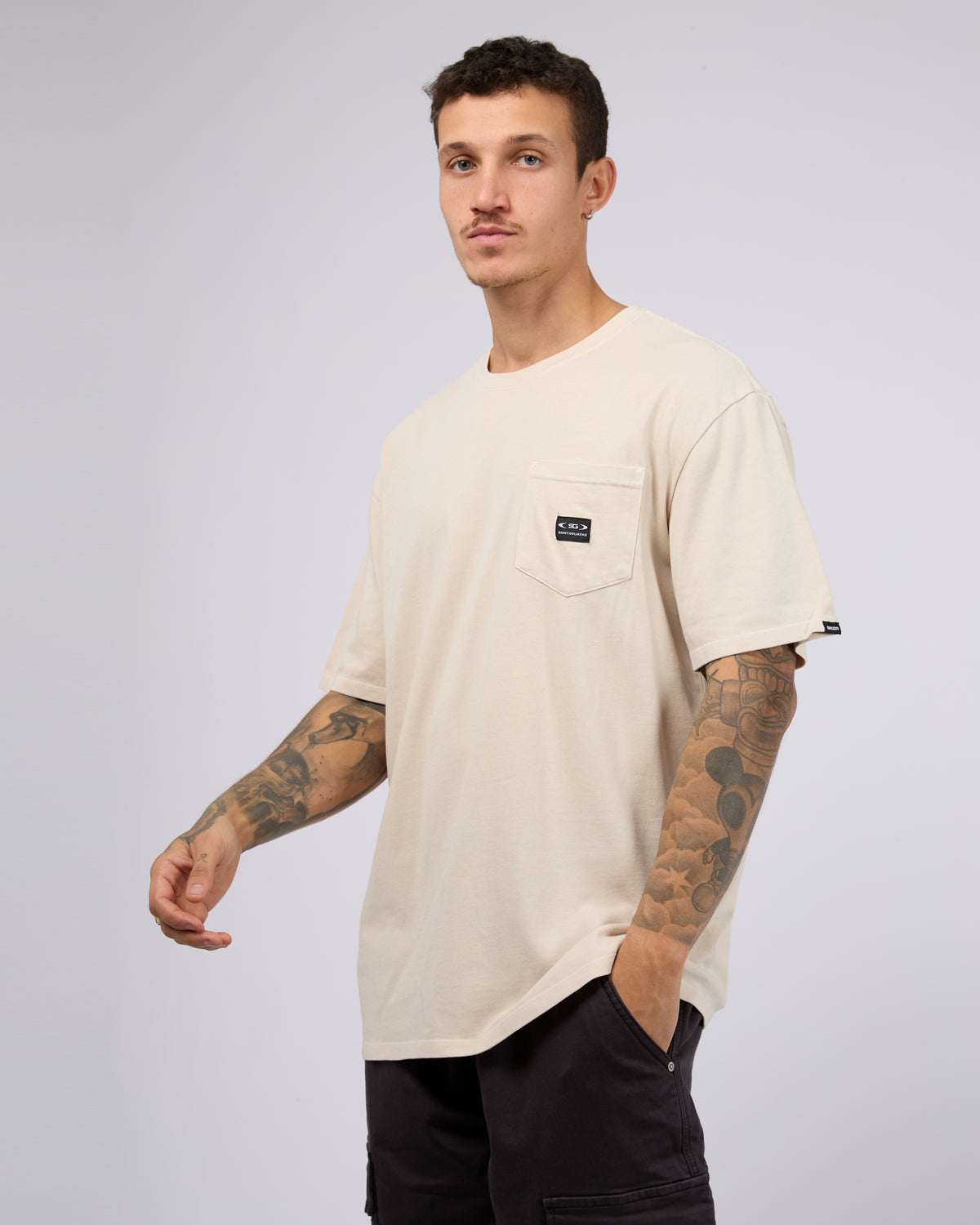 Sg Pocket Tee Stone