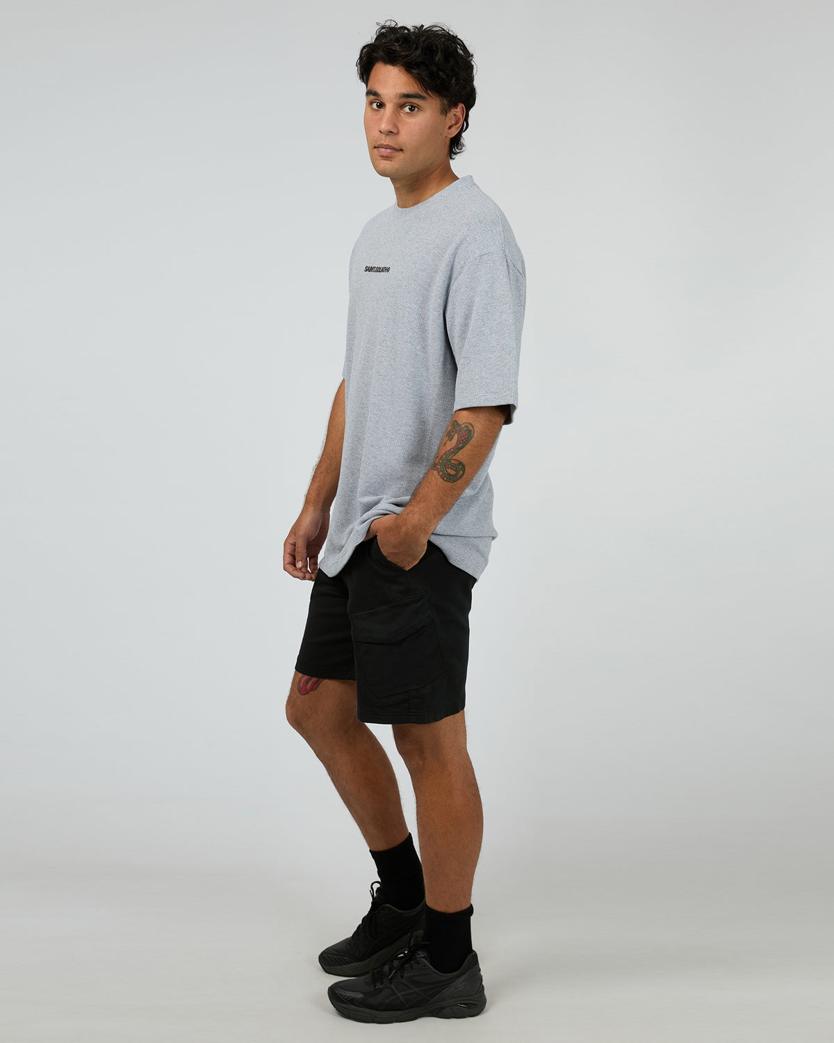 Textured Id Tee Navy