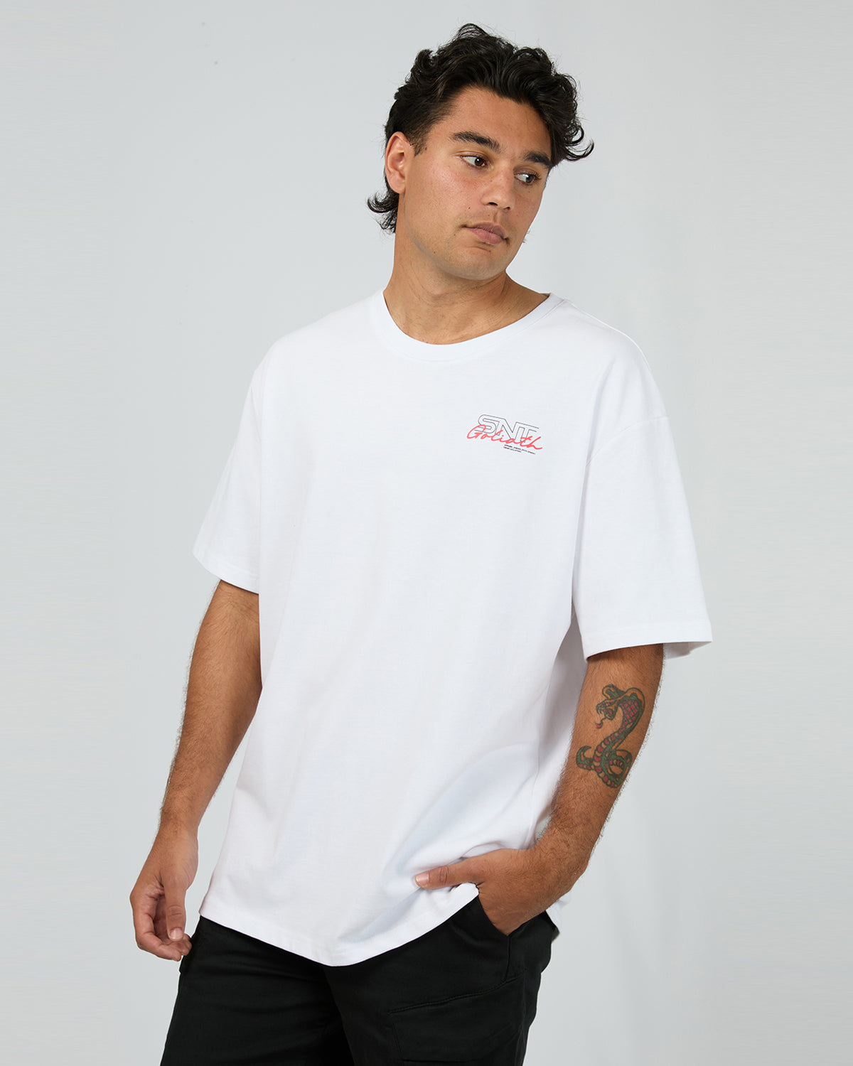 Link Script Tee White