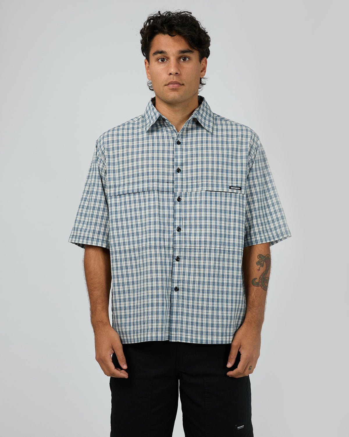 Angler Short Sleeve Shirt Blue