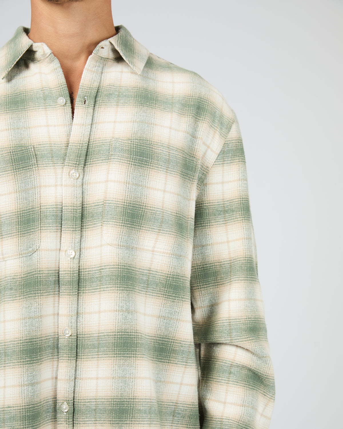Control Check Shirt Green