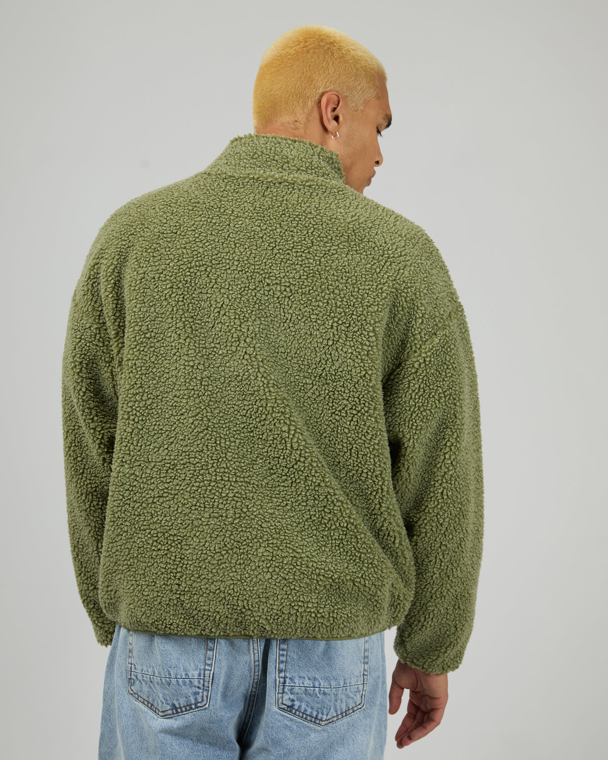 Melange Polar Jacket Khaki