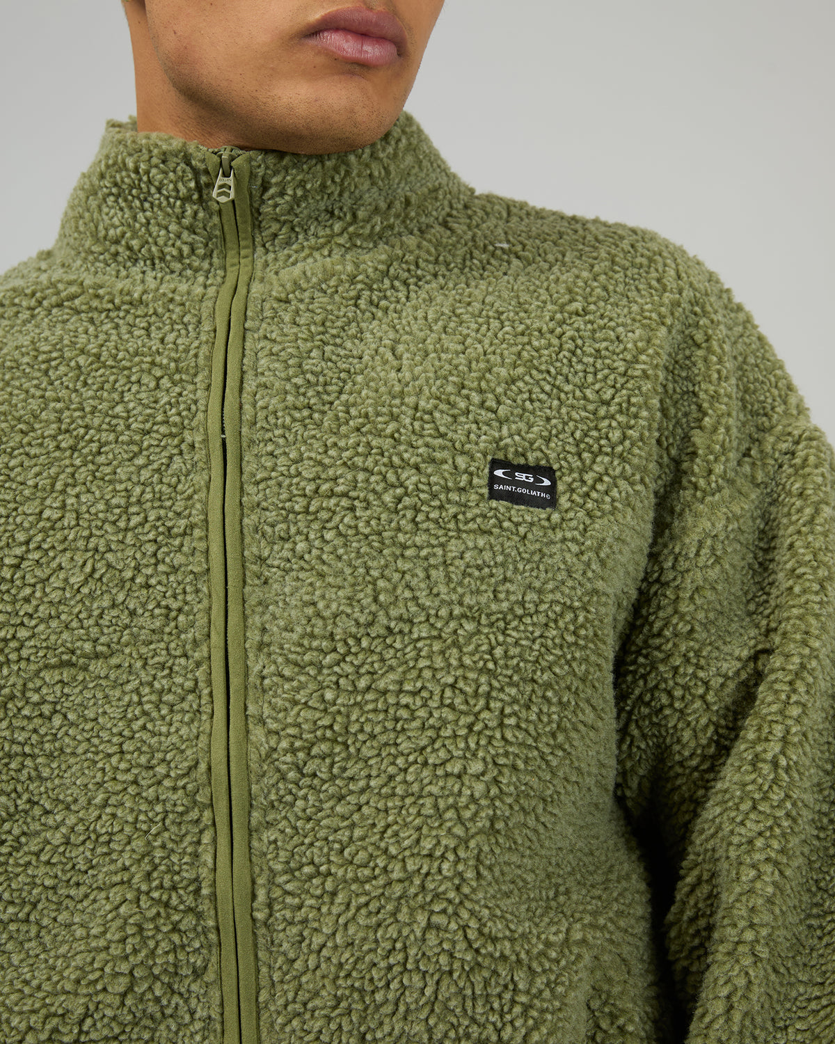 Melange Polar Jacket Khaki