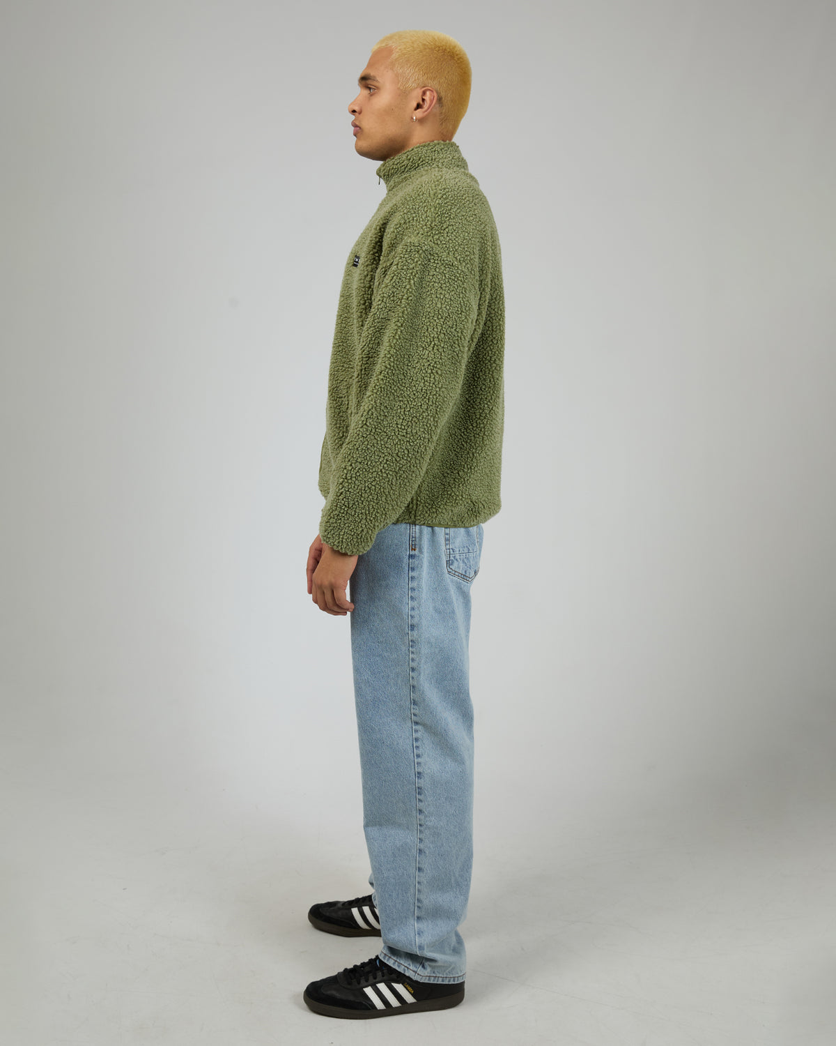 Melange Polar Jacket Khaki