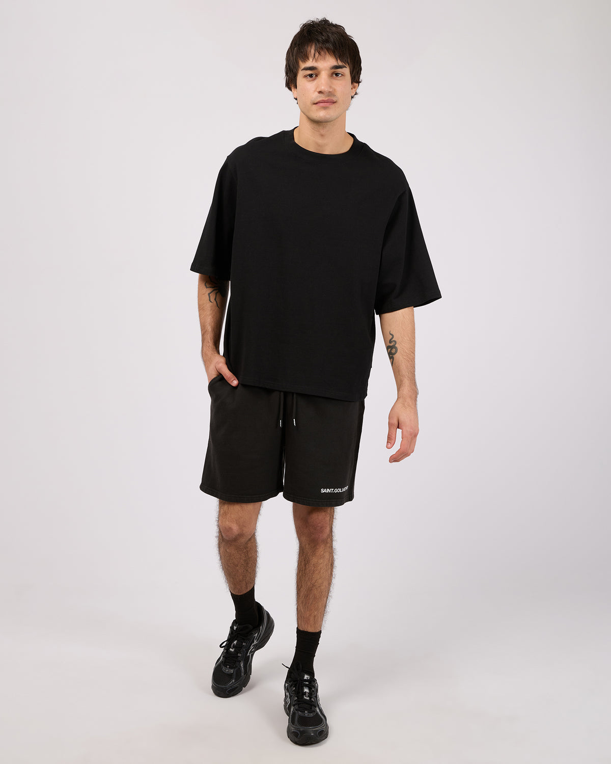 Id Fleece Short Washed Black
