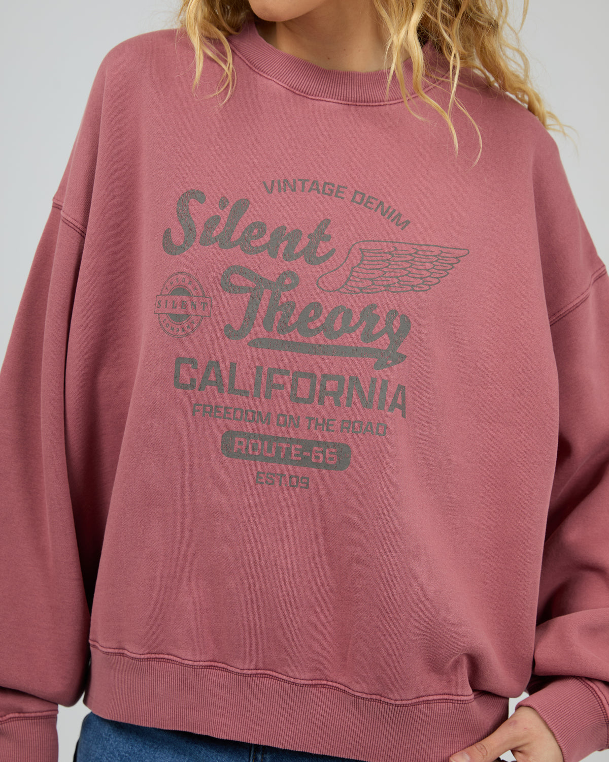 Vintage Denim Crew Cherry