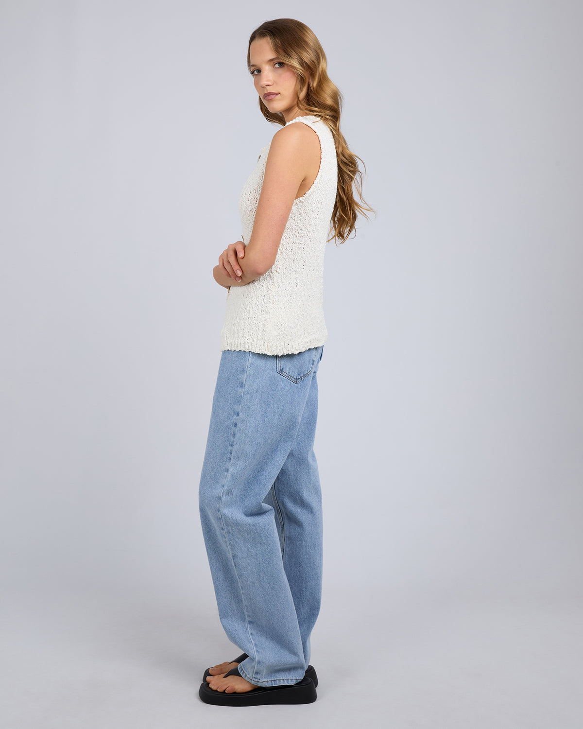 Belle Knit Vest White