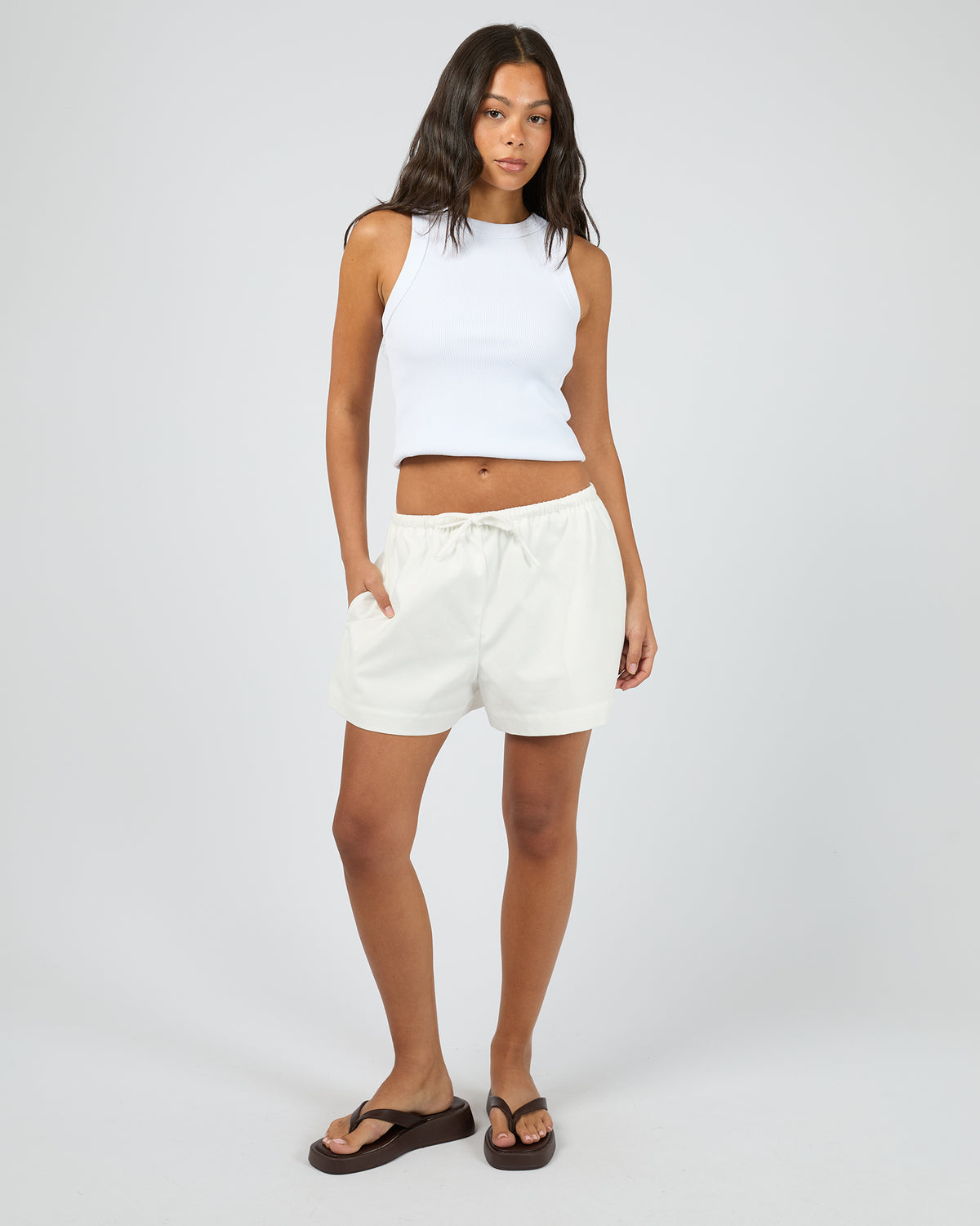 Aftersun Elastic Short White