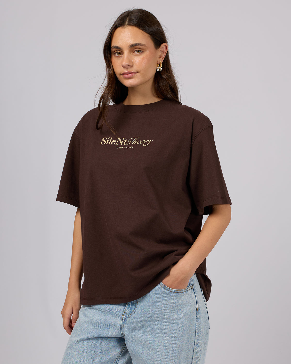 Studio Oversized Tee Chocolate