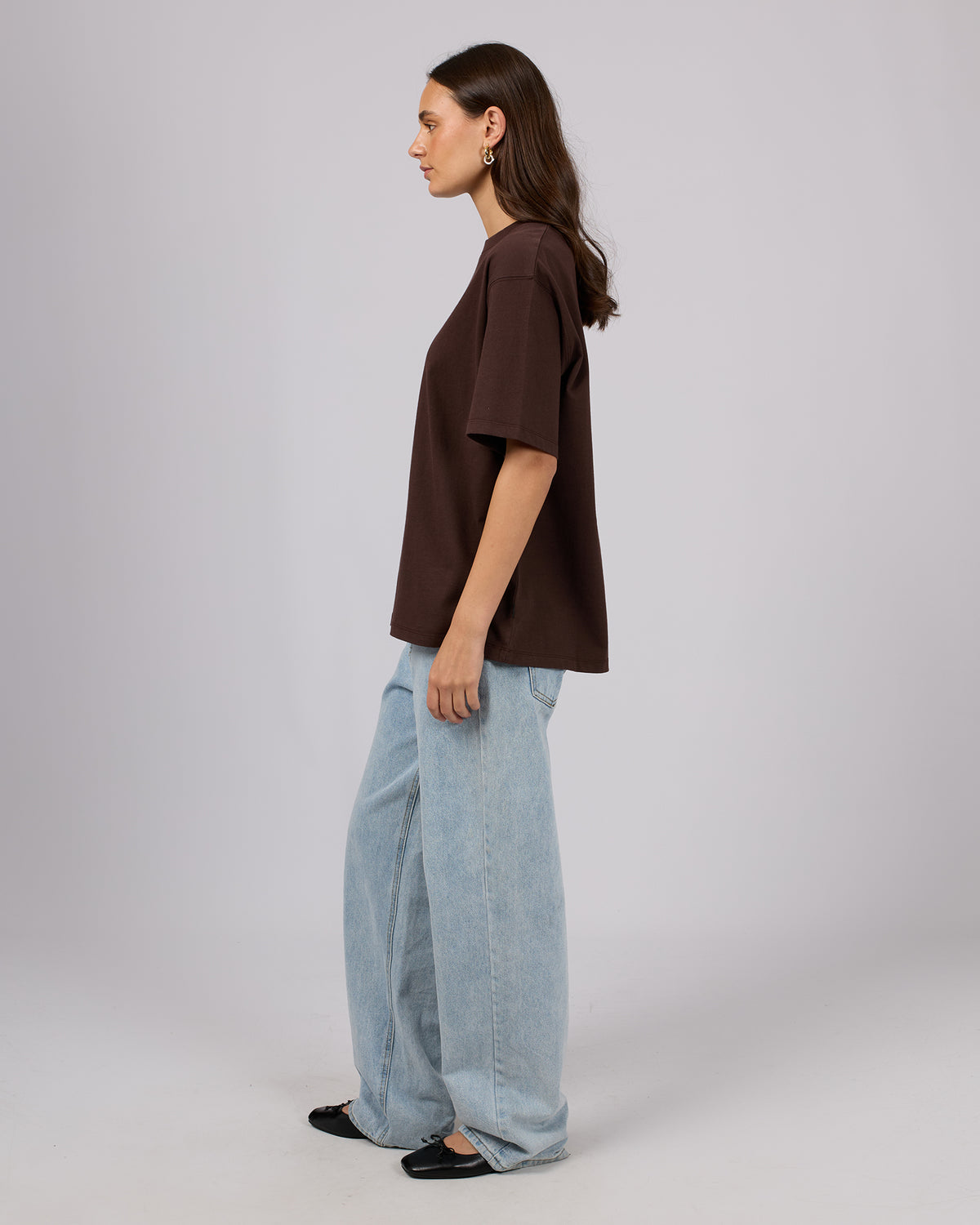 Studio Oversized Tee Chocolate