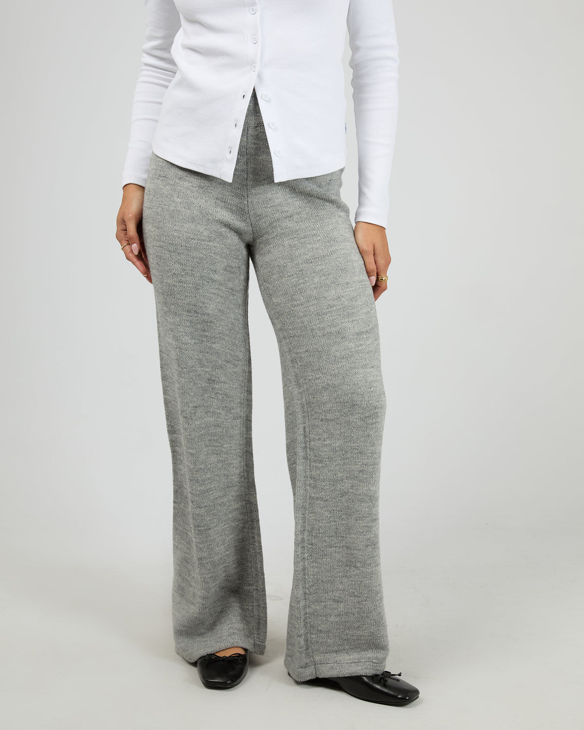 Lotus Knit Pant Grey Marle