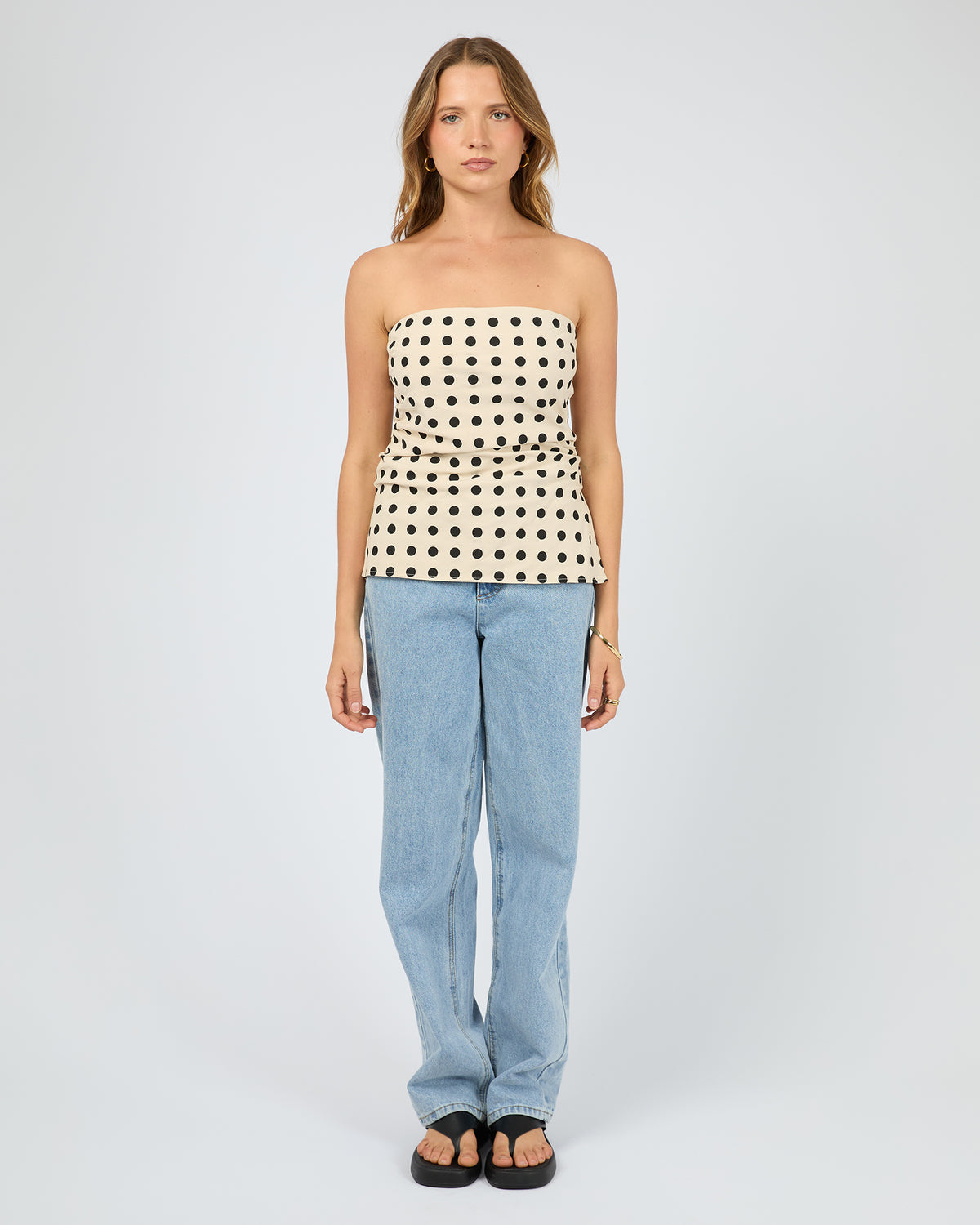 Nieve Strapless Top Natural