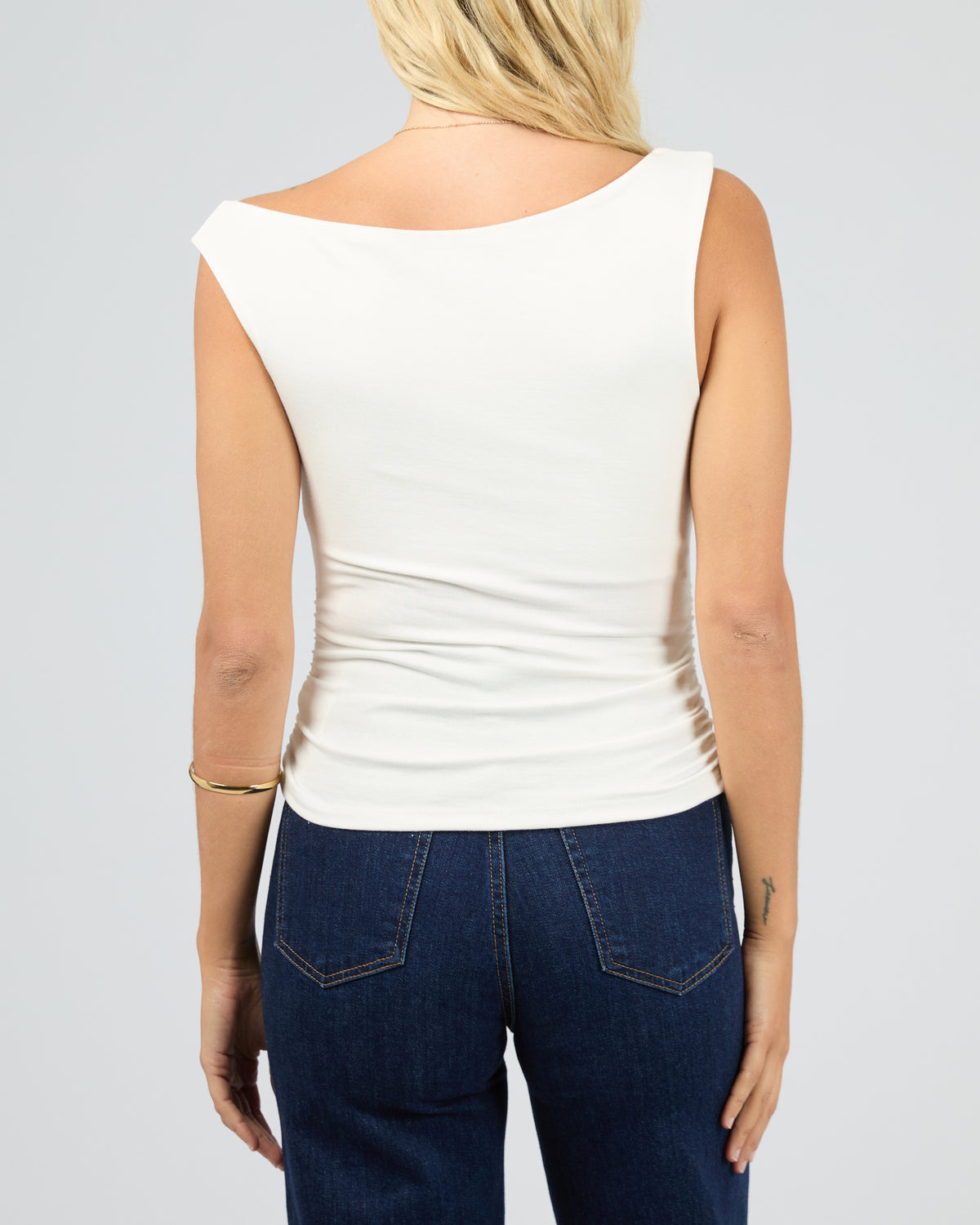 Kylie Off Shoulder Top Vintage White