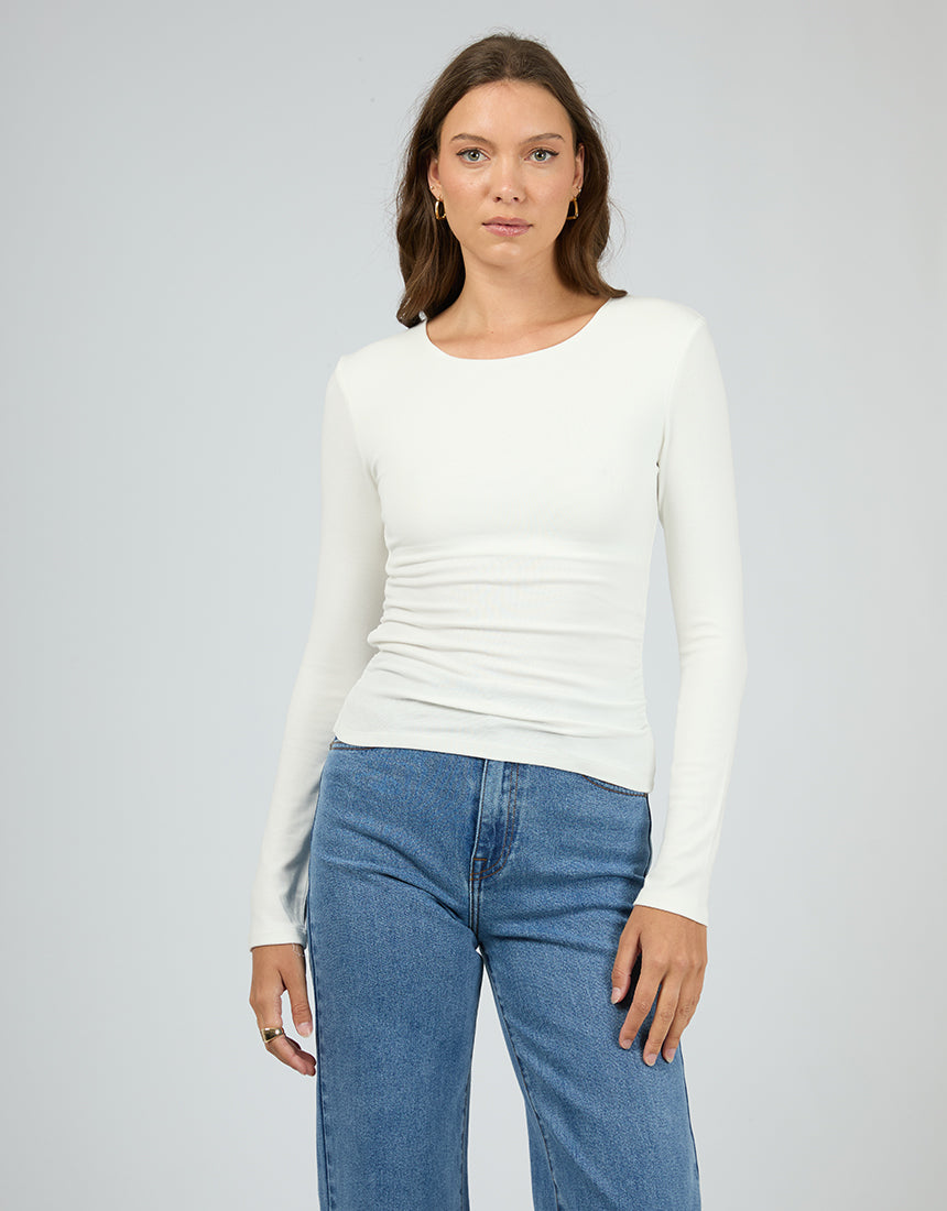 Kylie Long Sleeve Top Vintage White