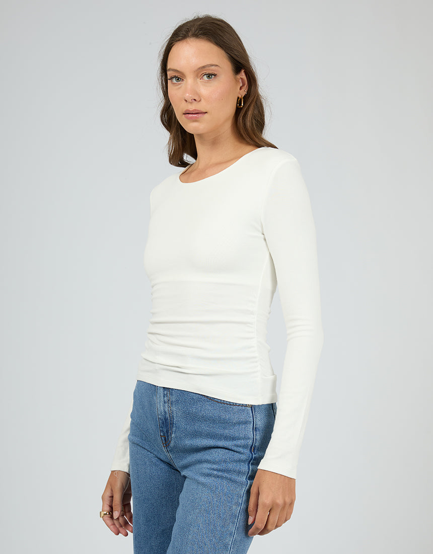 Kylie Long Sleeve Top Vintage White