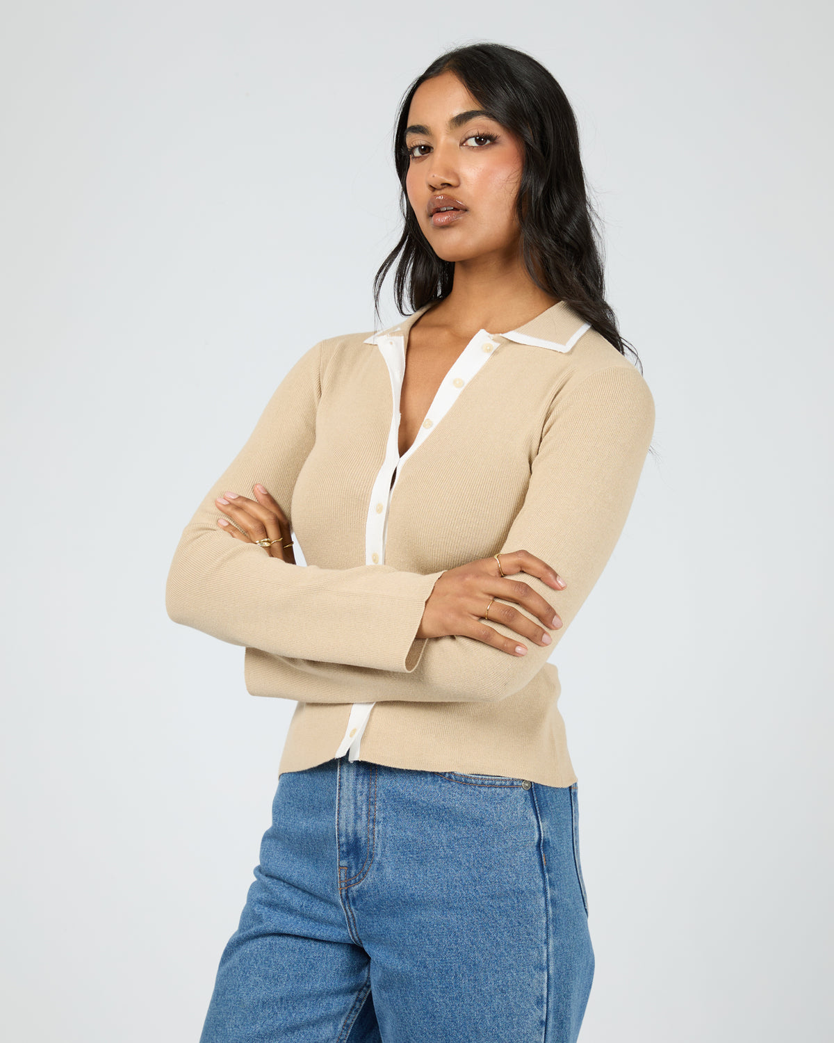 Minnie Knit Top Stone