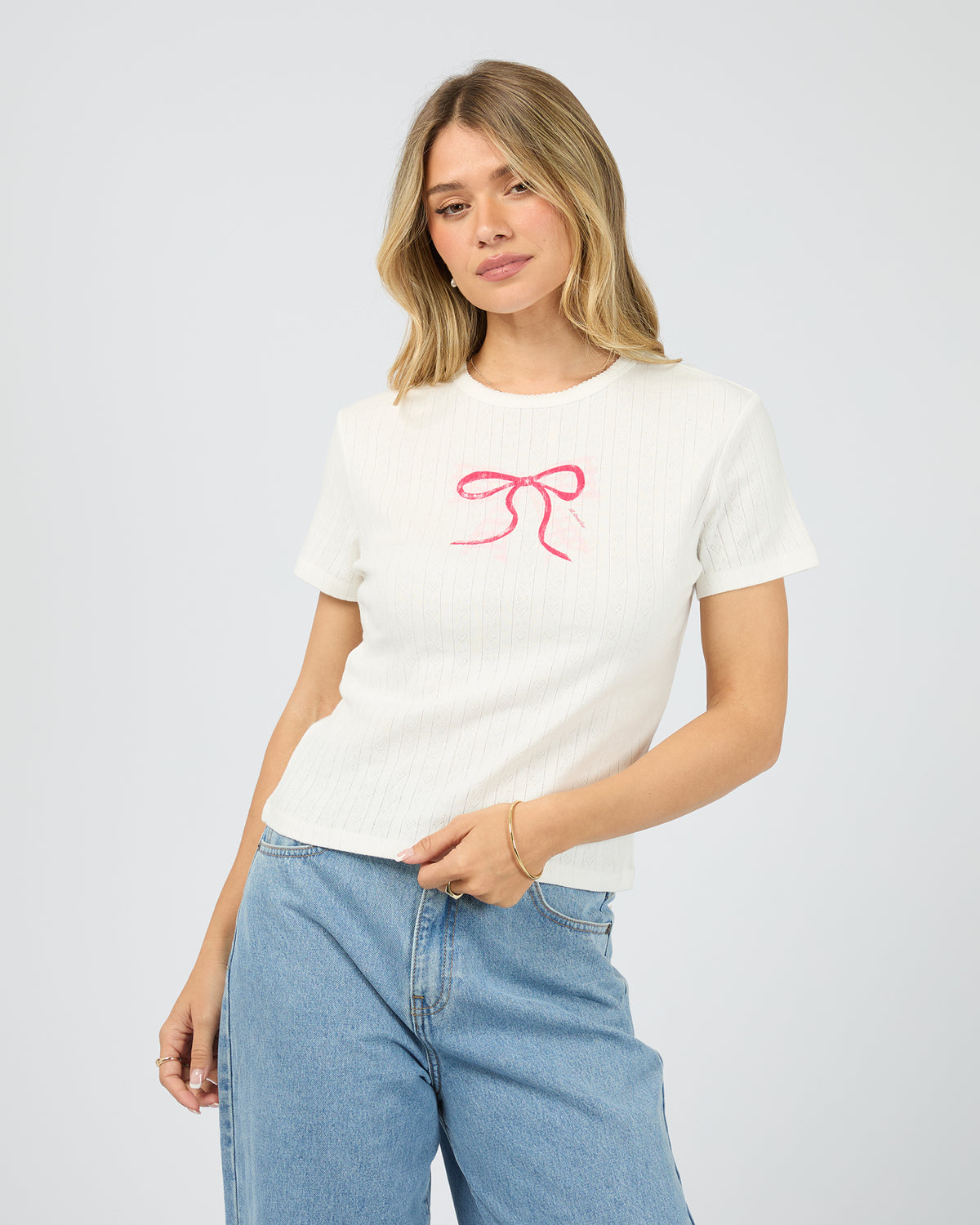 Postale Baby Tee Vintage White