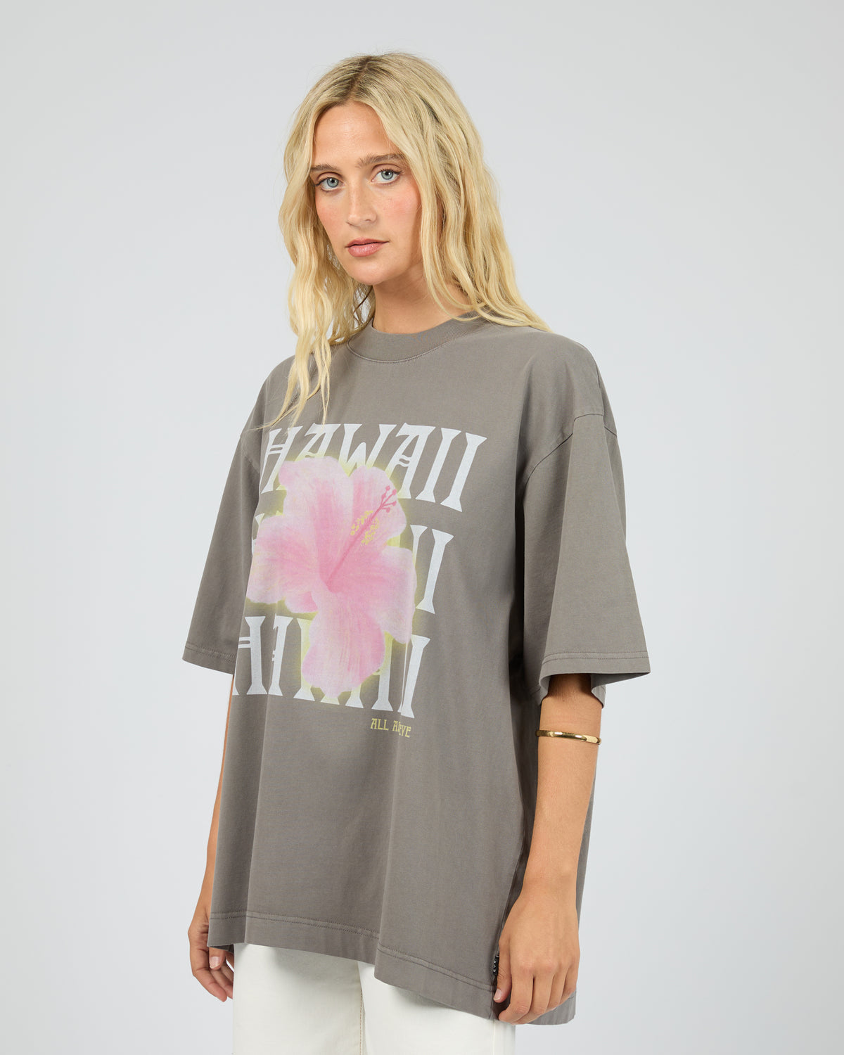 Hawaii Oversized Tee Charcoal