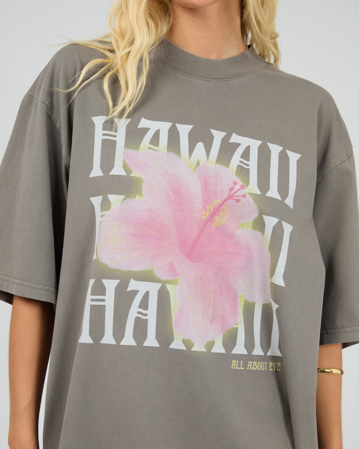 Hawaii Oversized Tee Charcoal