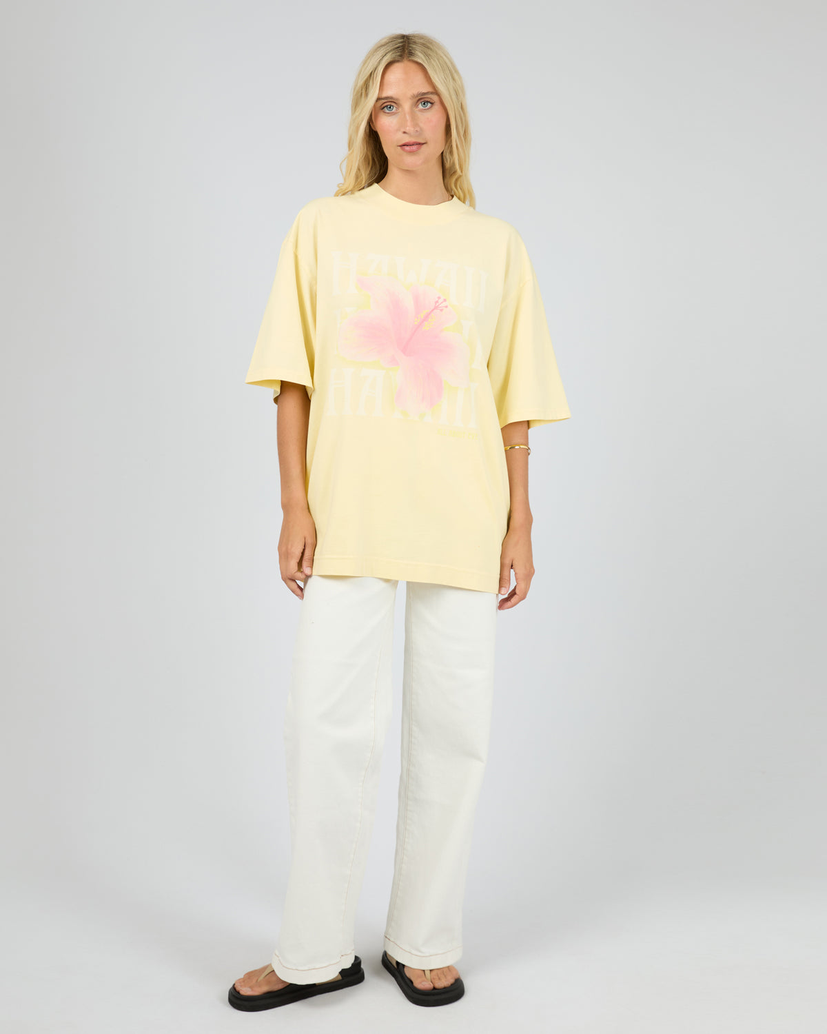 Hawaii Oversized Tee Yellow