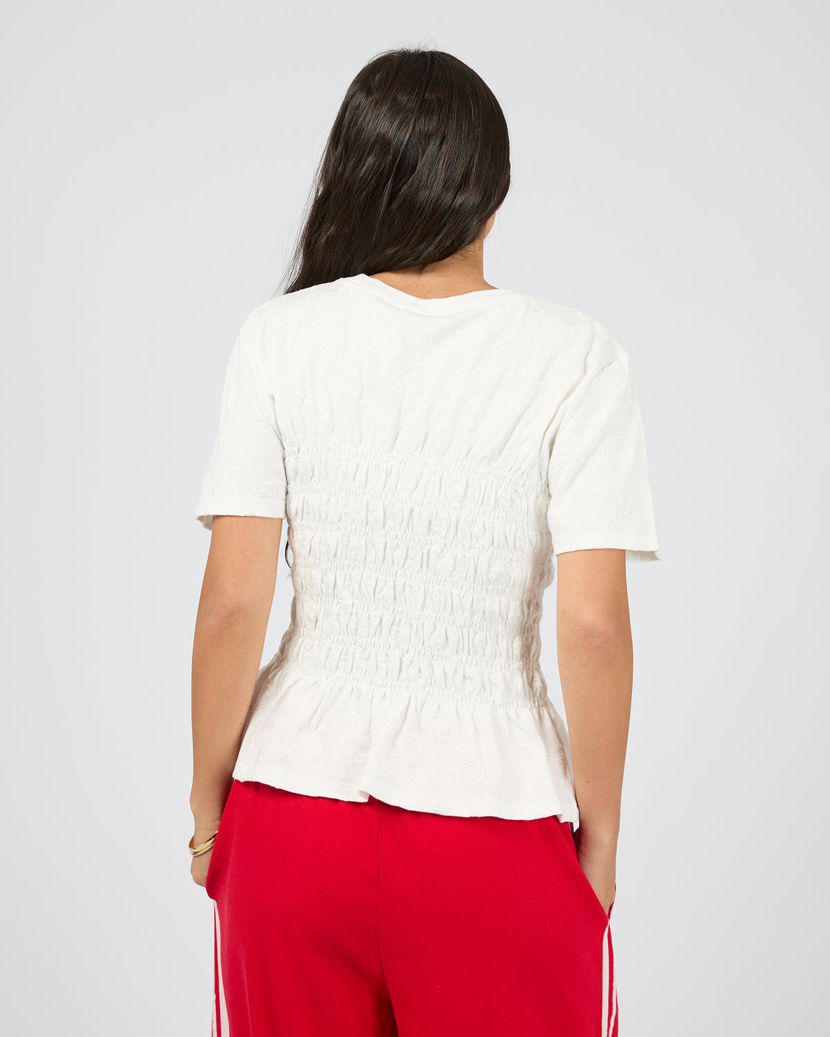 Soli Ruched Top White