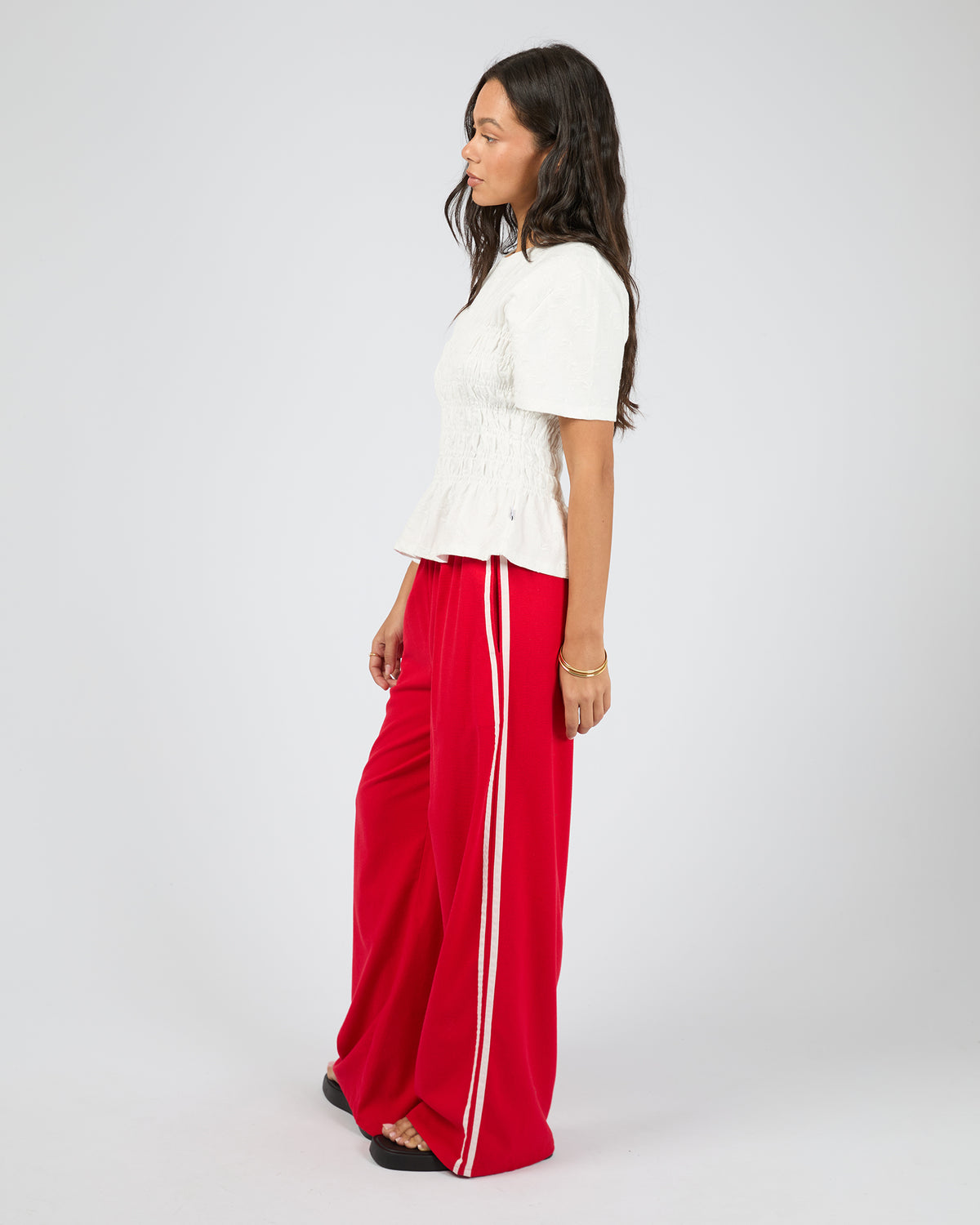 Soli Ruched Top White