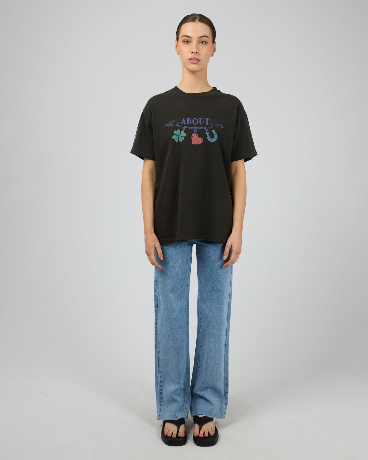 Lucky Charm Relaxed Tee Washed Black